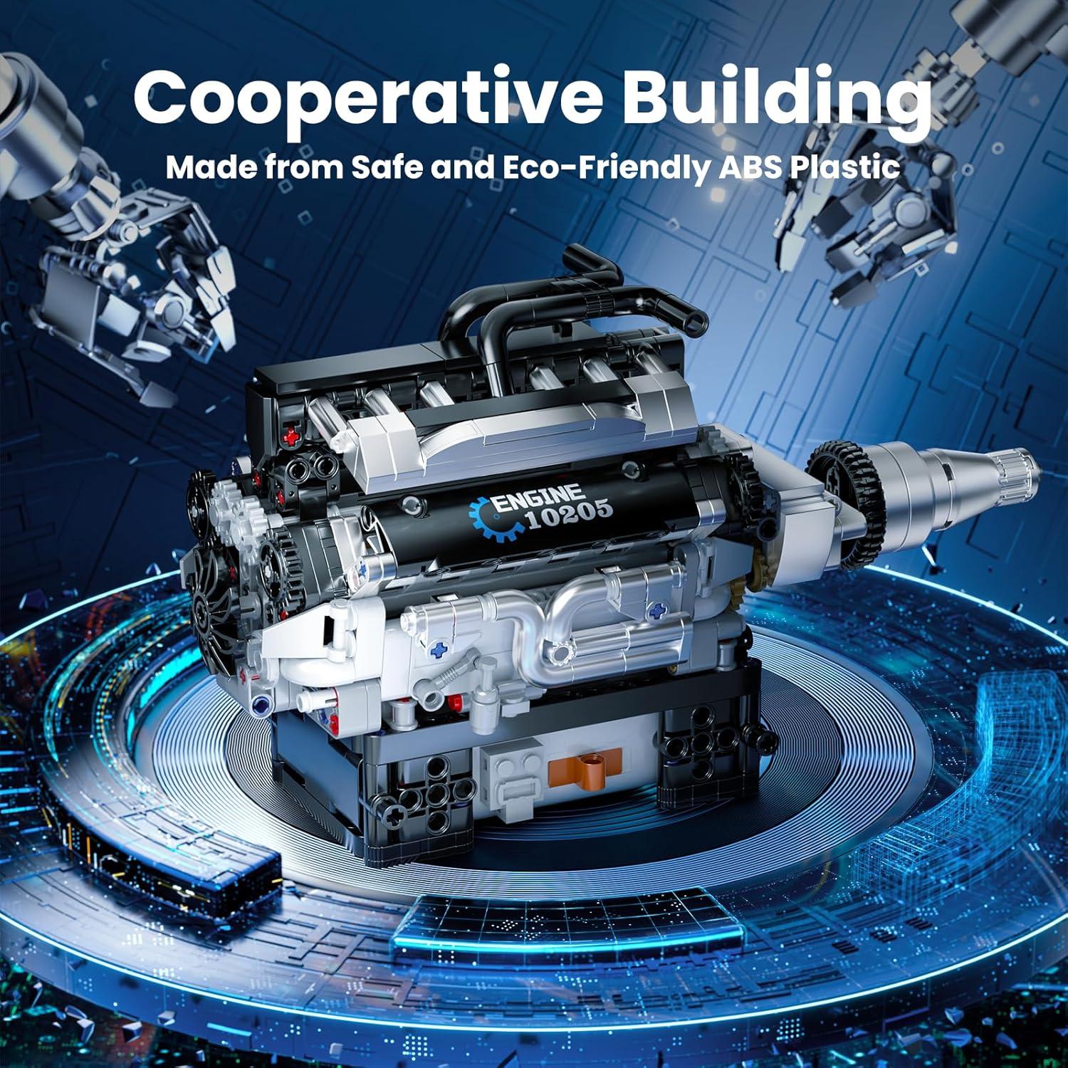 Kit Motor V12 Funcional Mould King 733 Piezas STEM 14+