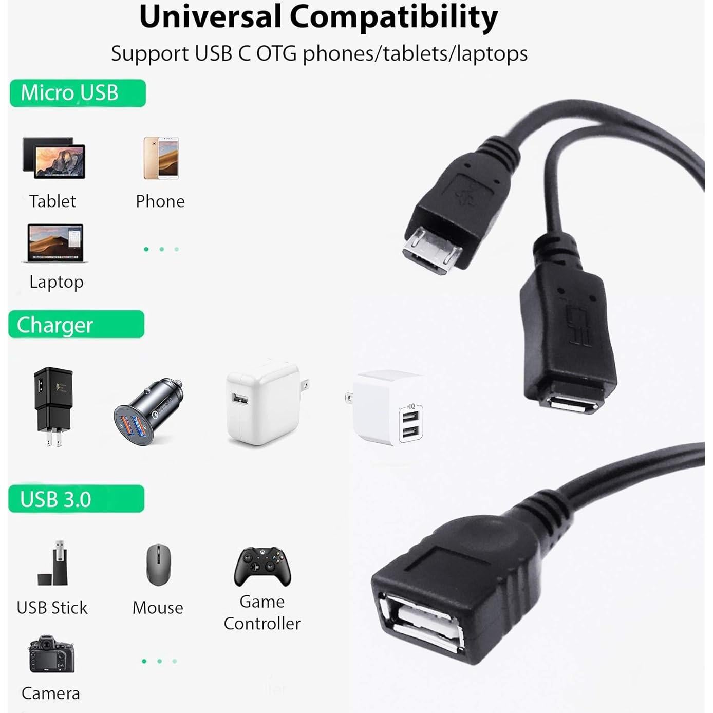Cable de Alimentación OTG Tek Styz para Raspberry Pi Zero W 20.32 cm