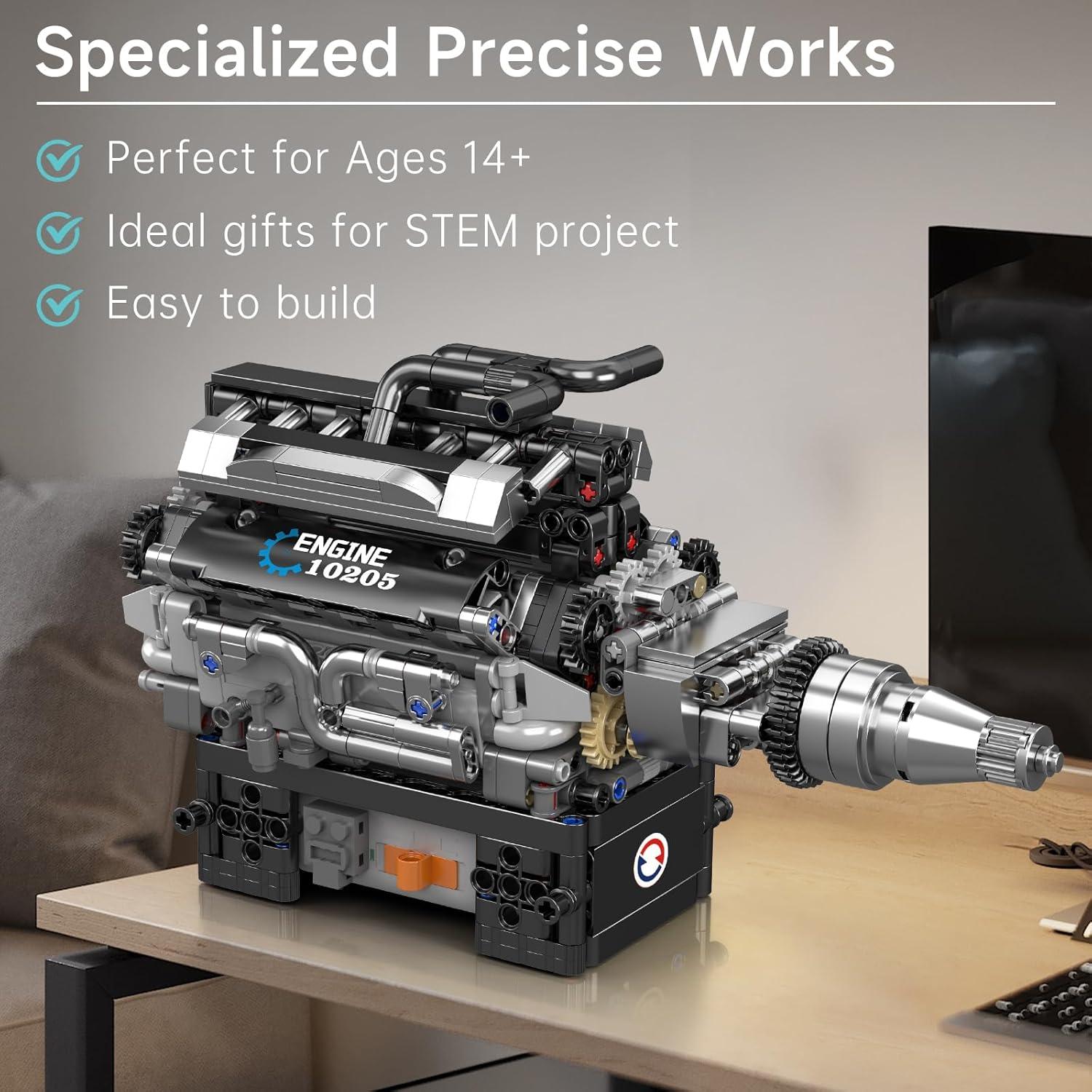 Mould King Motor V12 10205 Bloques de Construcción 733 Piezas