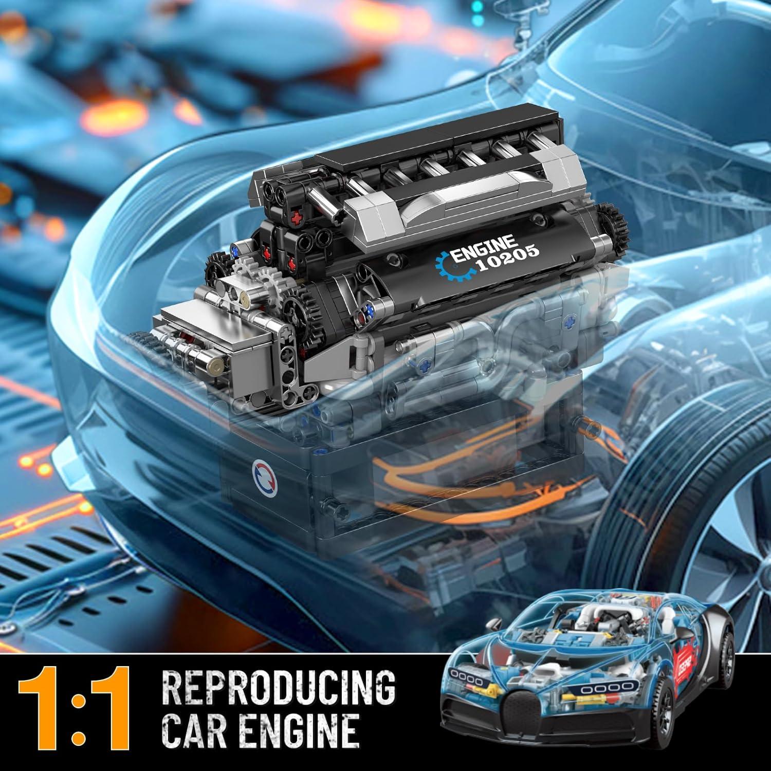 Mould King Motor V12 10205 Bloques de Construcción 733 Piezas