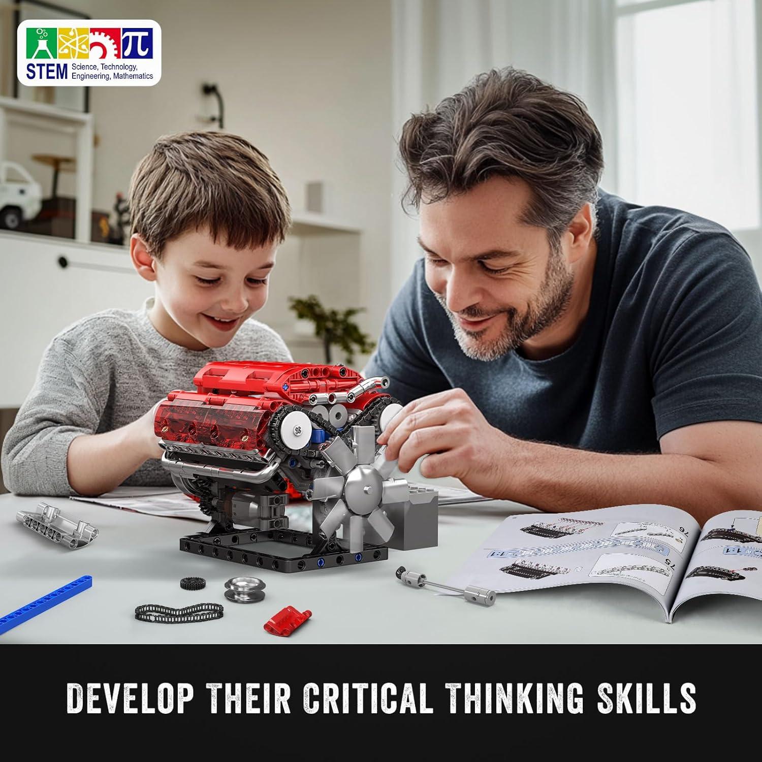 Mould King Kit Motor V8 552 Piezas Juguete Educativo