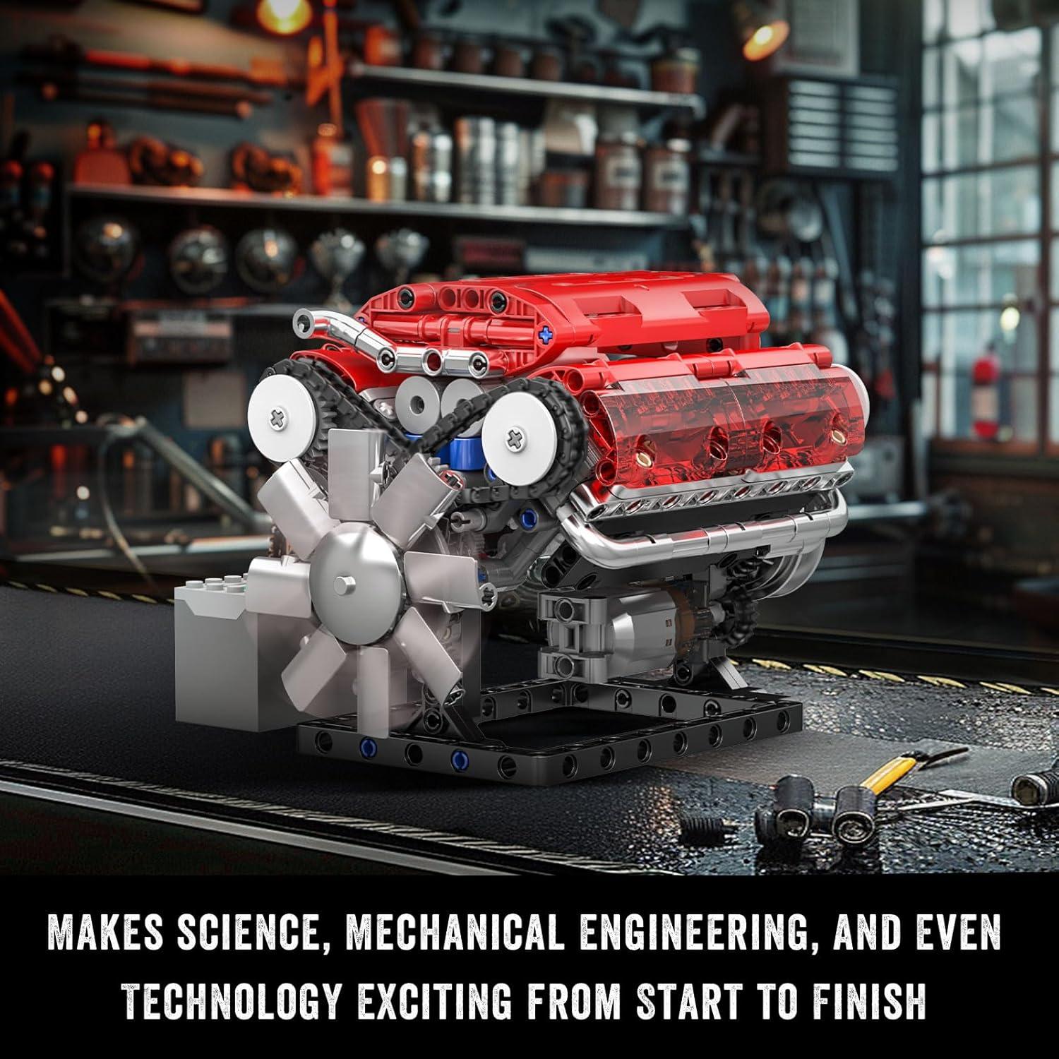 Mould King Kit Motor V8 552 Piezas Juguete Educativo