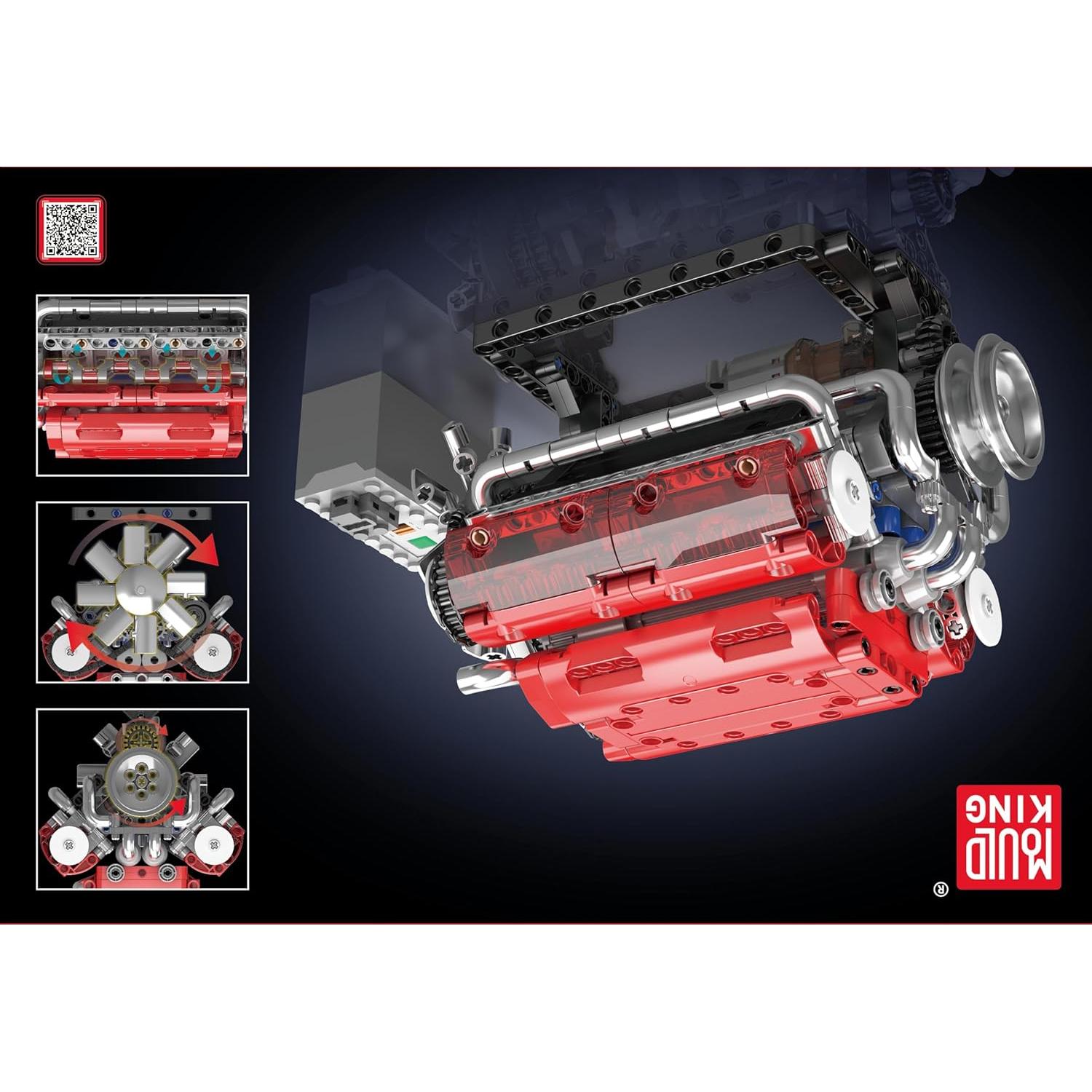 Mould King Kit Motor V8 552 Piezas Juguete Educativo