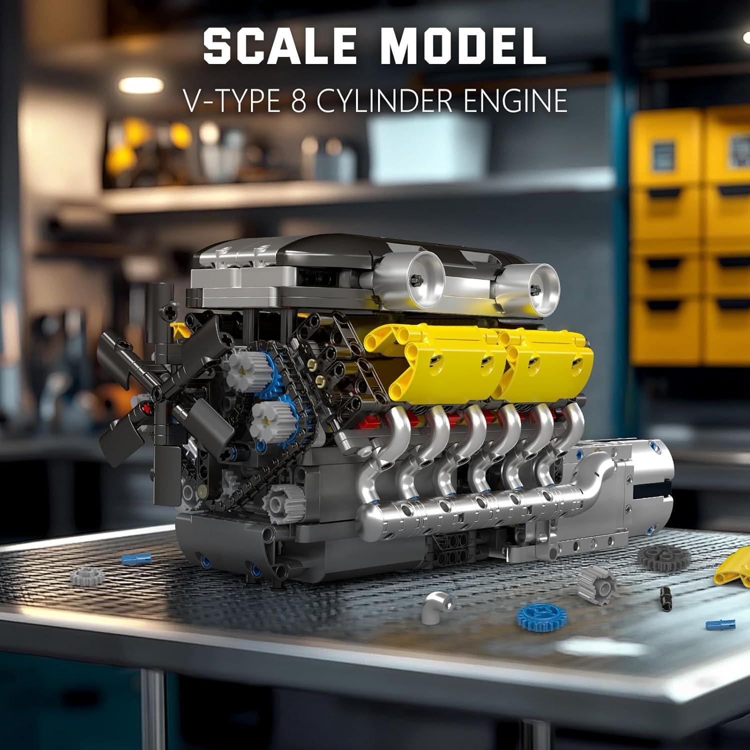 Mould King 10202 Set Motor V12 1260 Piezas Juguete STEM