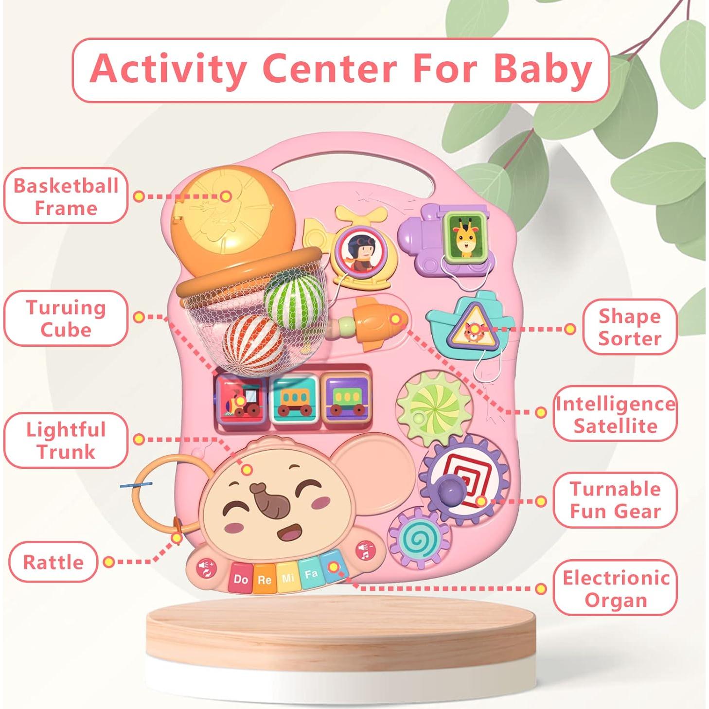 Andador 3 en 1 QDRAGON Rosa para Bebés 12+ Meses