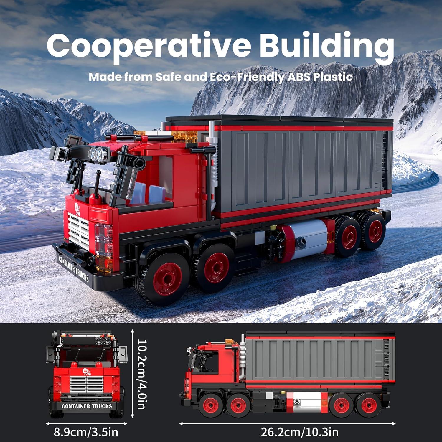 Camión Contenedor Rojo Mould King 24069 630 Piezas