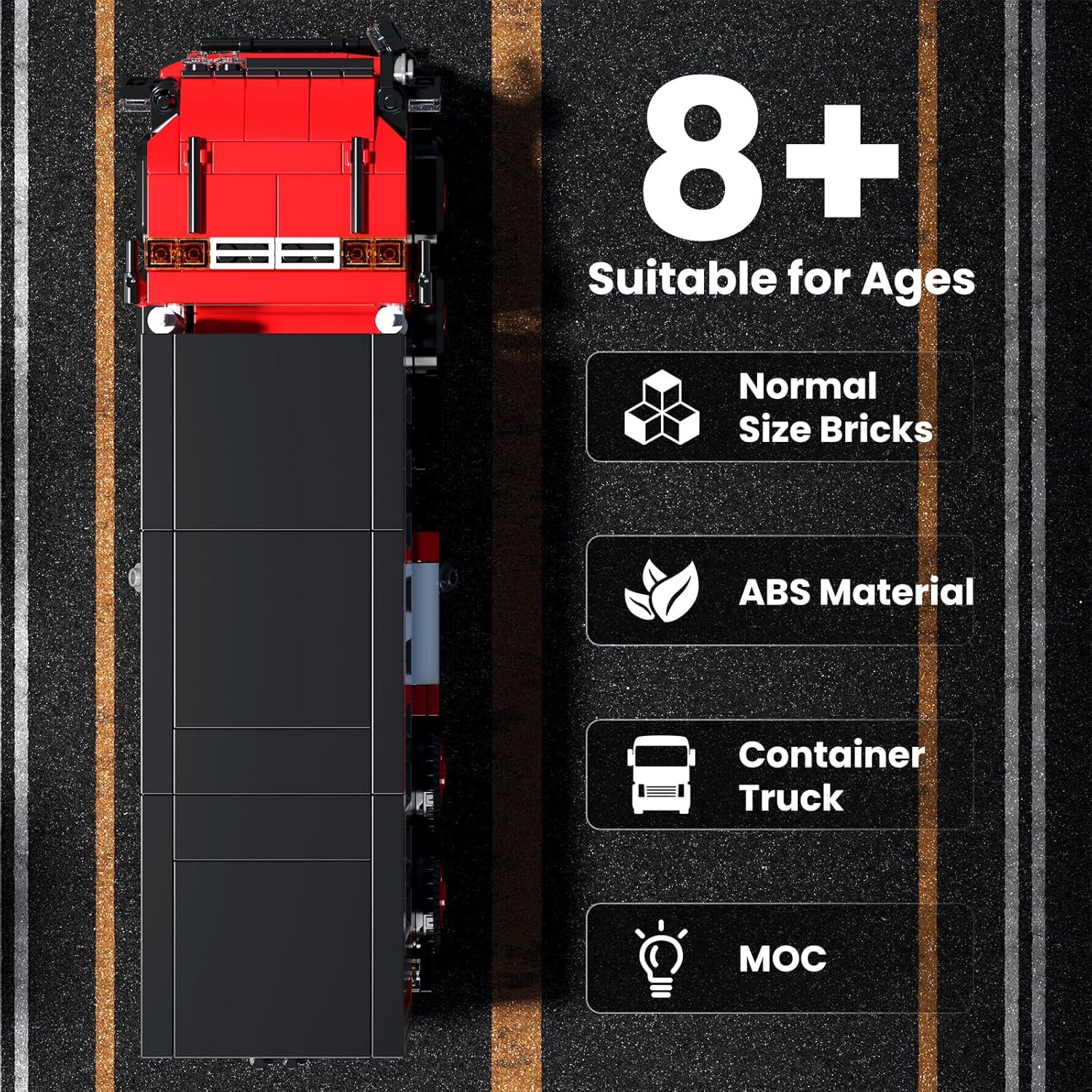 Camión Contenedor Rojo Mould King 24069 630 Piezas