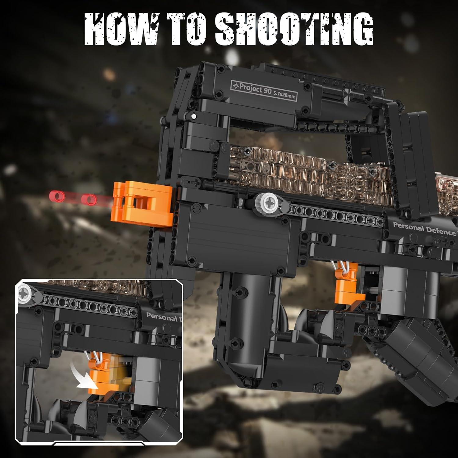 Set de Construcción Mould King P90 Submachine 1589 Piezas