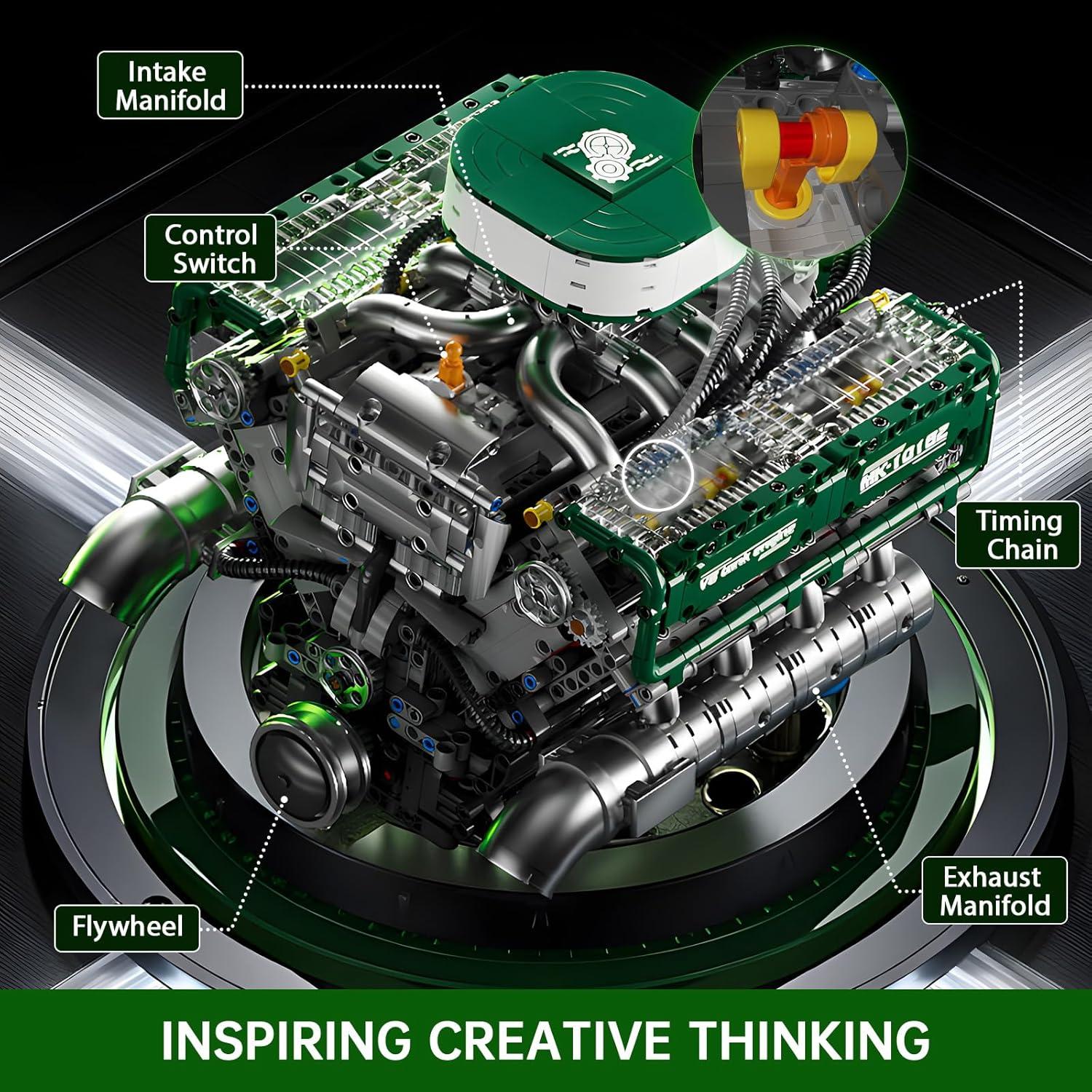 Mould King Tanque V8 Motor 2250 Piezas Kit de Construcción