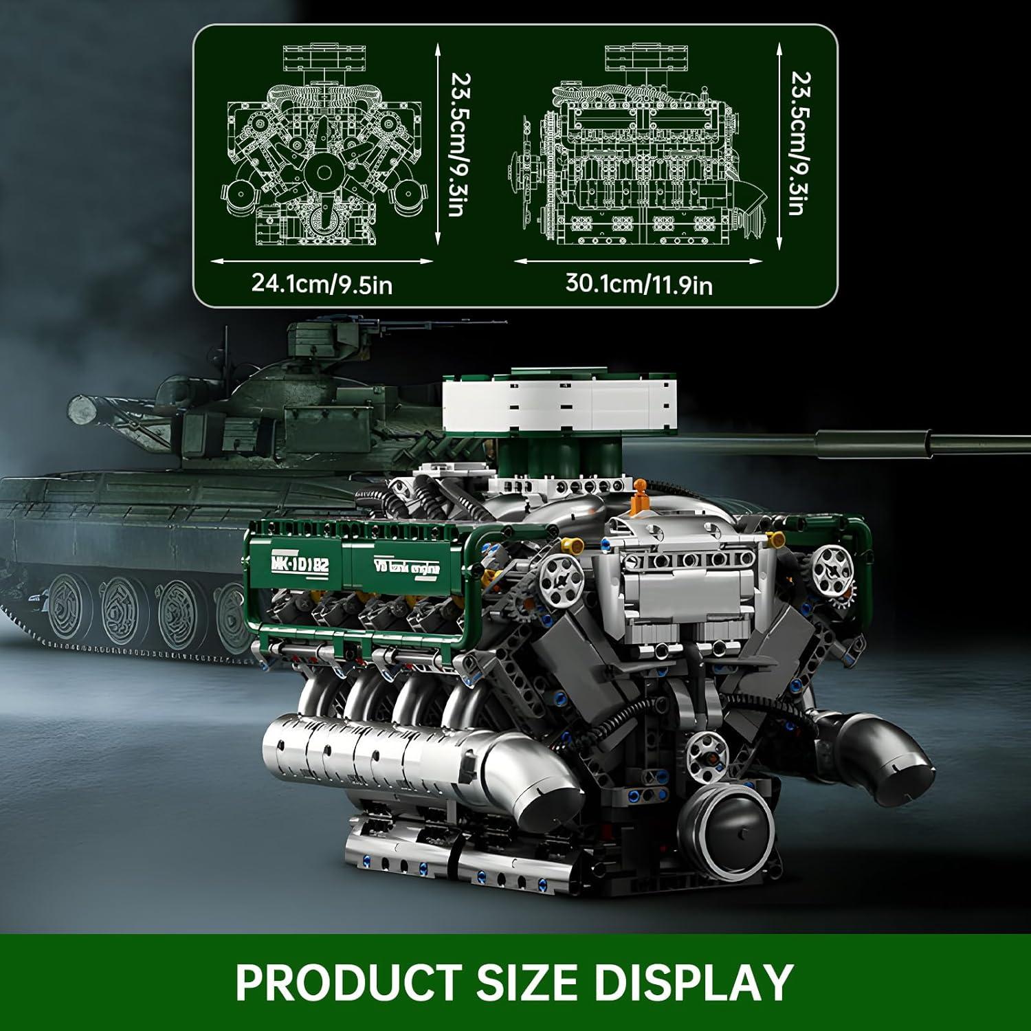 Mould King Tanque V8 Motor 2250 Piezas Kit de Construcción