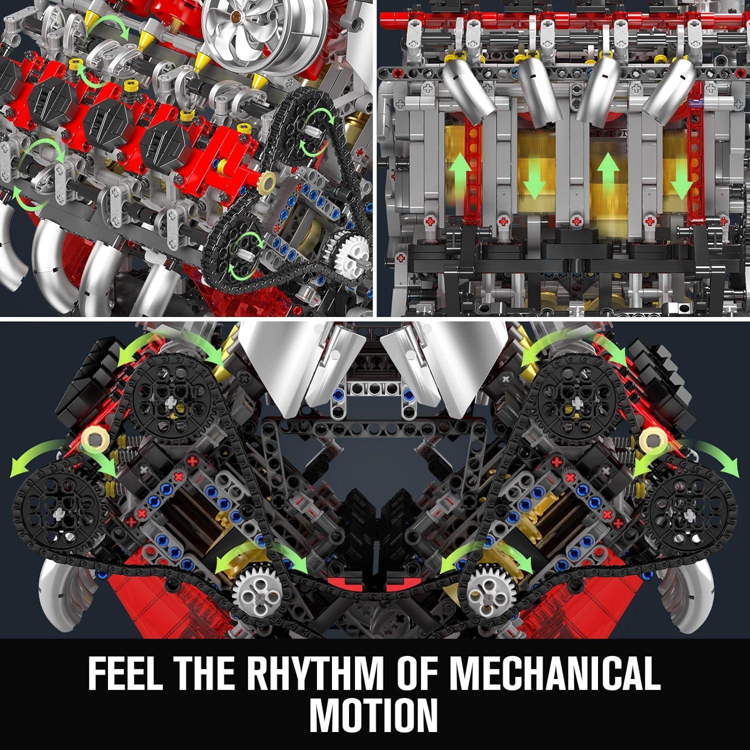 Mould King 10130 Kit Motor V8 2718 Piezas Juguete STEM