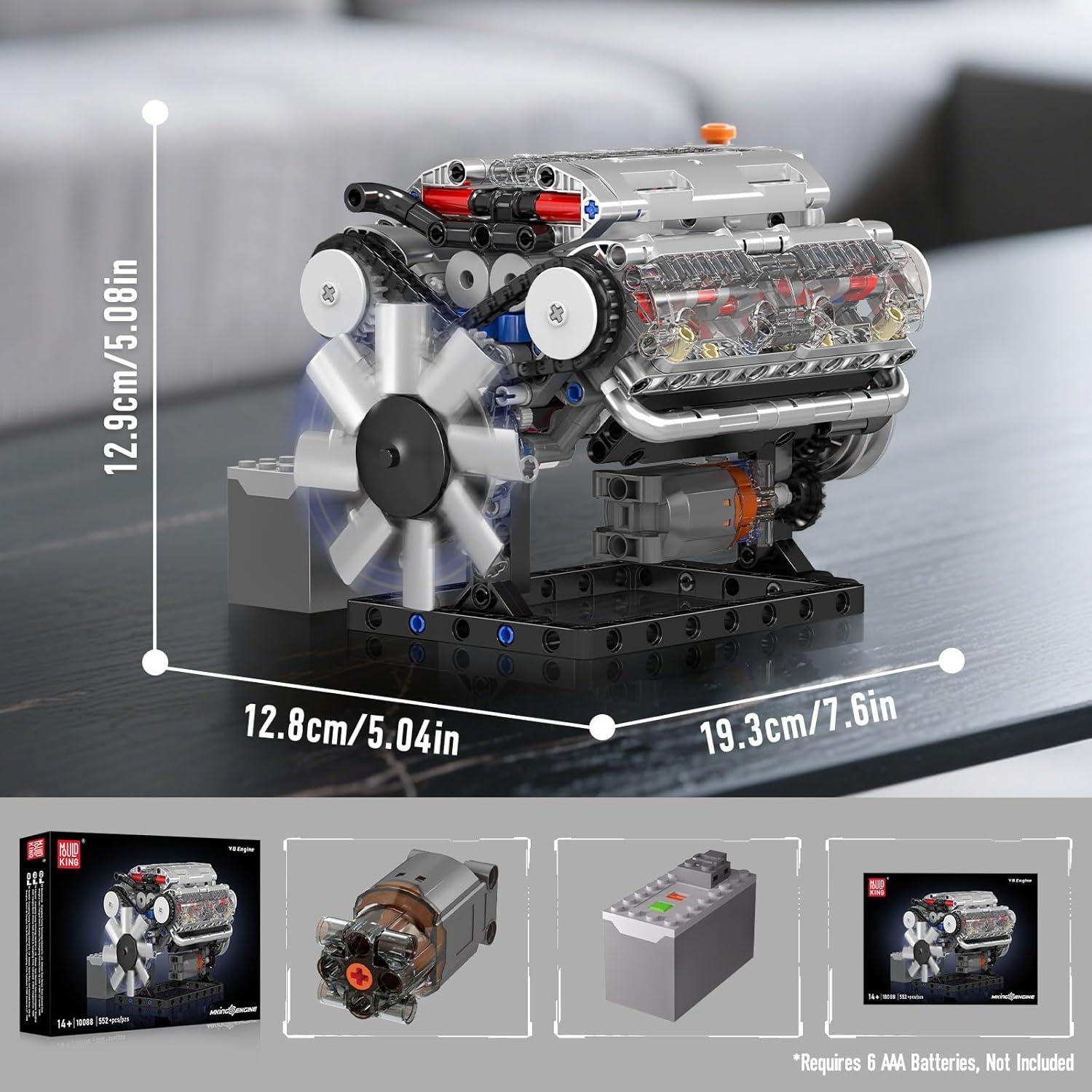 Kit de Construcción Motor V8 Mould King 10088 535 Piezas