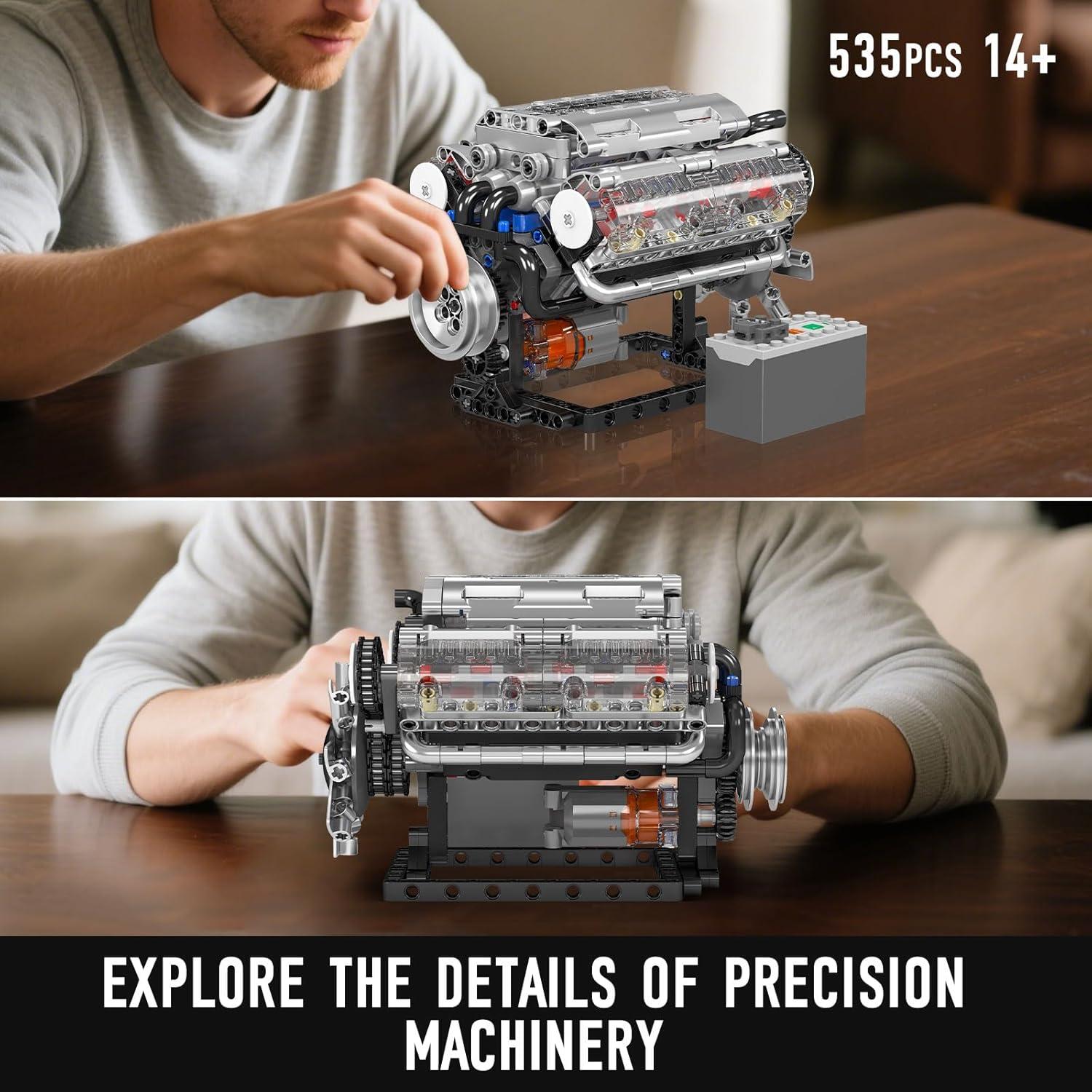 Kit de Construcción Motor V8 Mould King 10088 535 Piezas