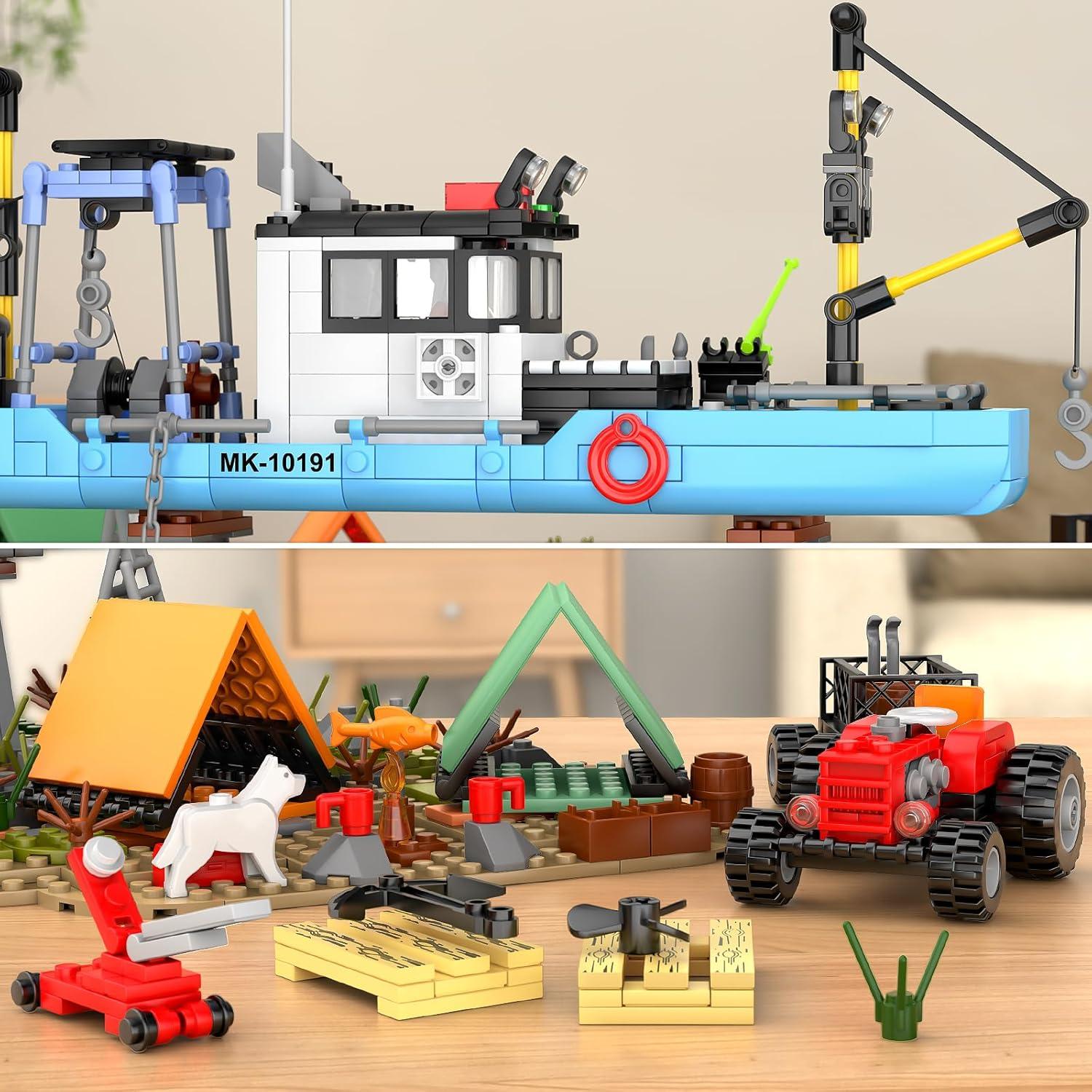 Set de Construcción Mould King Barco de Pesca 1234 Piezas