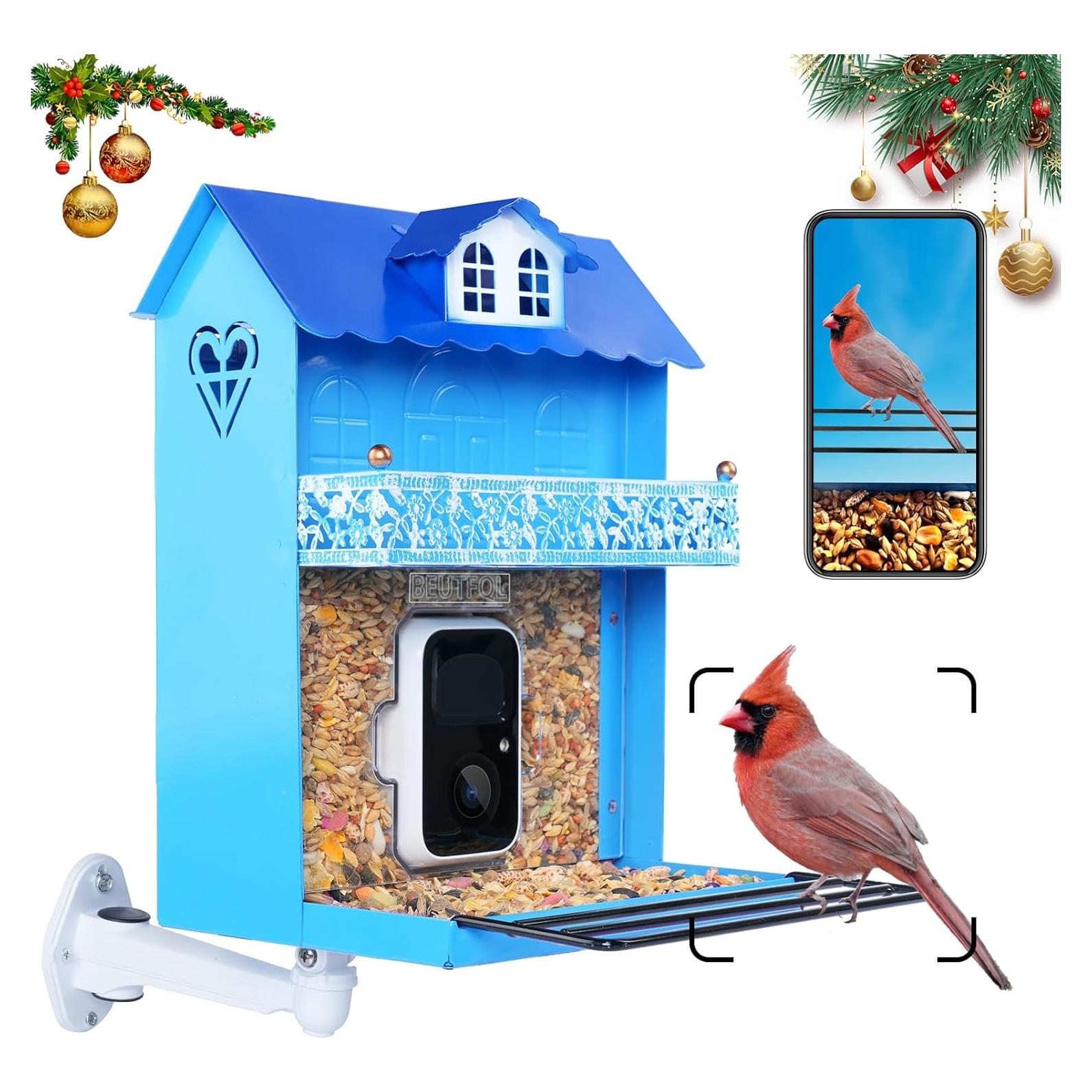 Comedero para Aves BEUTFQL con Cámara 2K HD y WiFi
