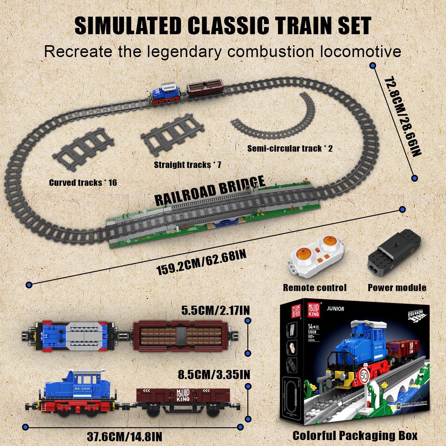 Mould King Tren RC Diésel 1117 Piezas Control Bluetooth