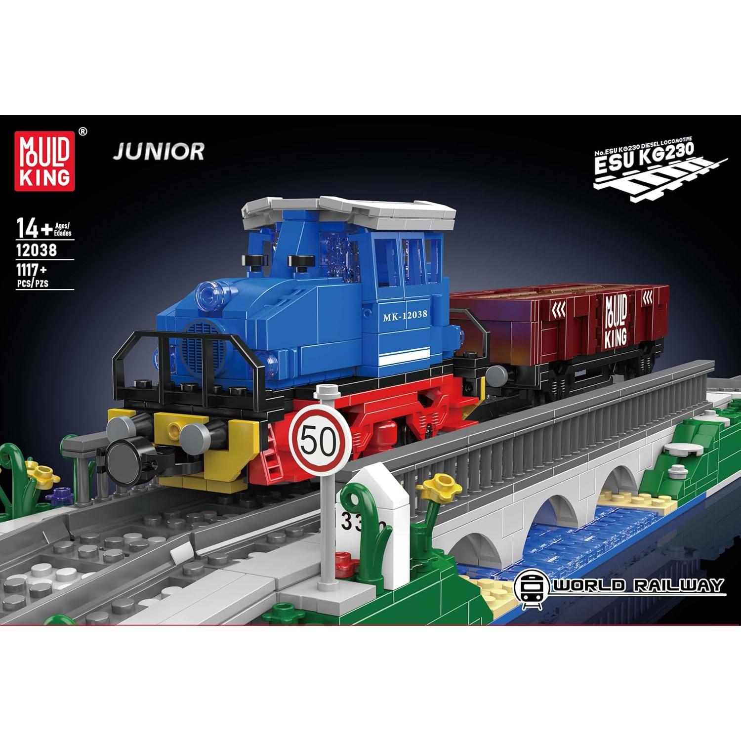 Mould King Tren RC Diésel 1117 Piezas Control Bluetooth