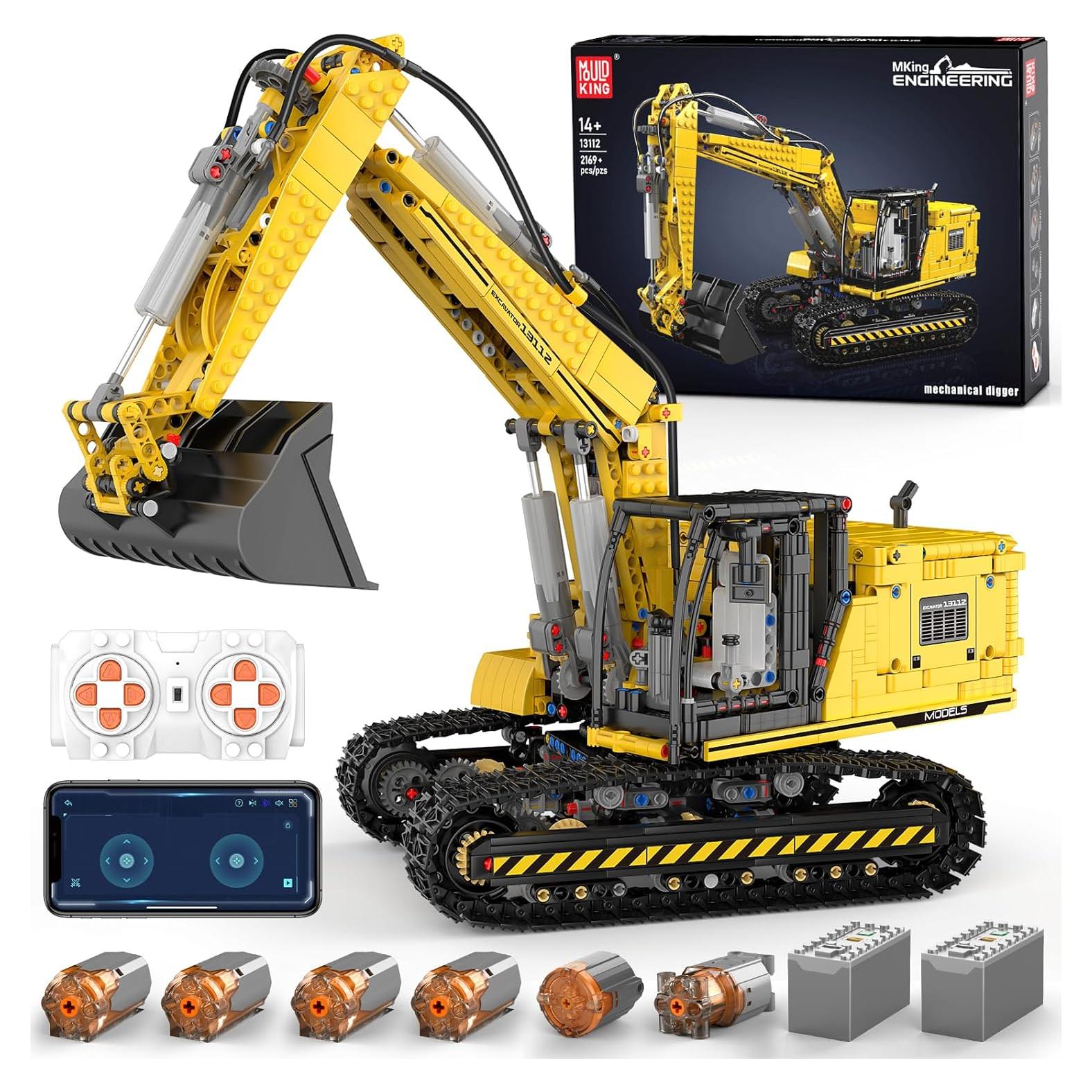 Excavadora RC Mould King 13112 1830PCS Juguete STEM 8+