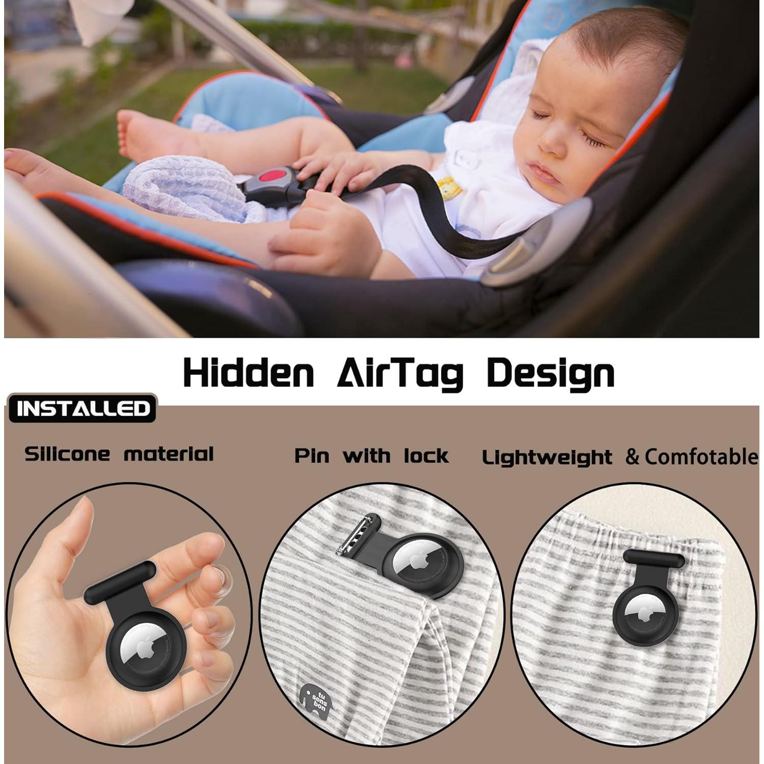 Soporte Oculto para AirTag AMOK - 4 Pack Niños Silicona