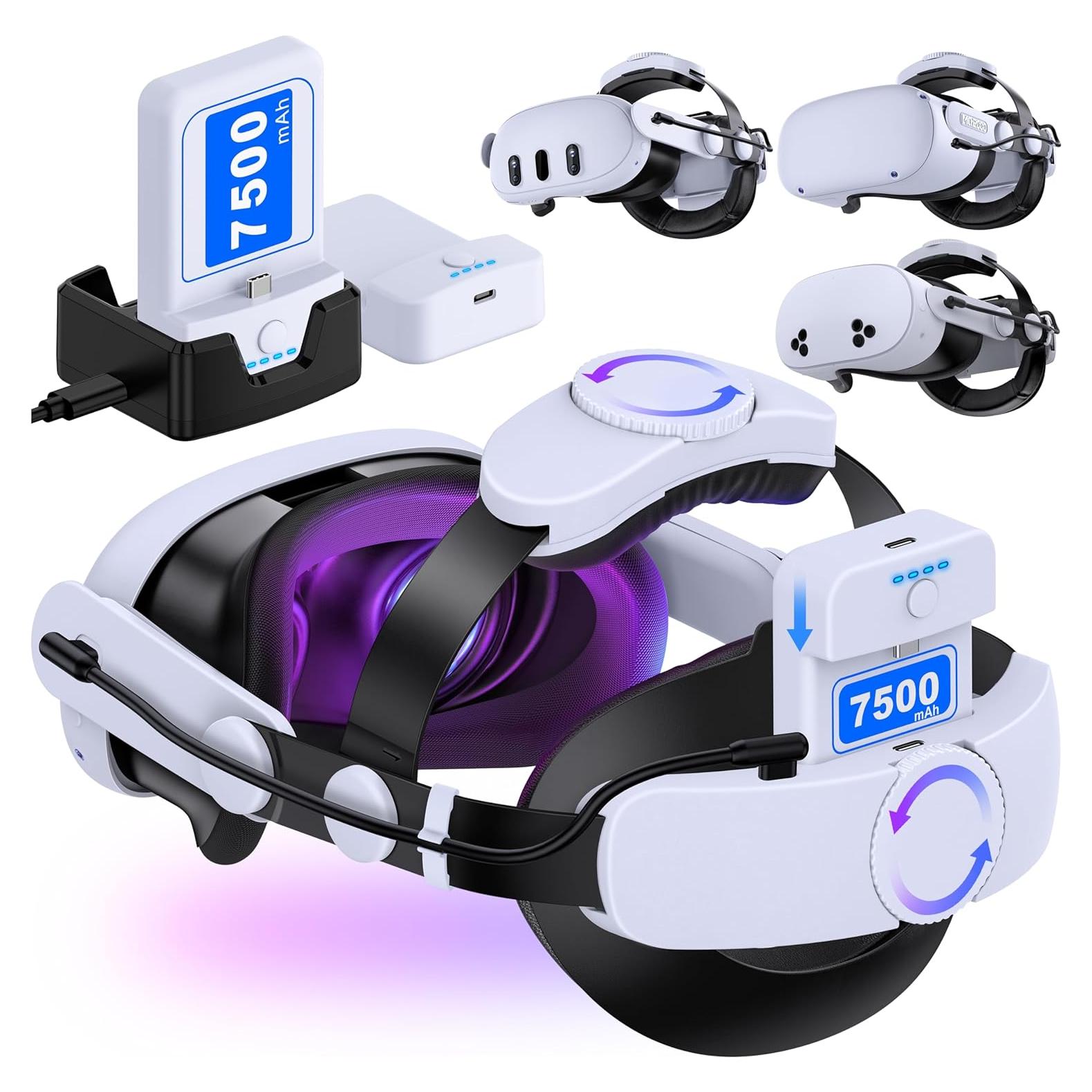 Kawaye Correa de Cabeza con Batería 15000mAh para Meta Quest 3