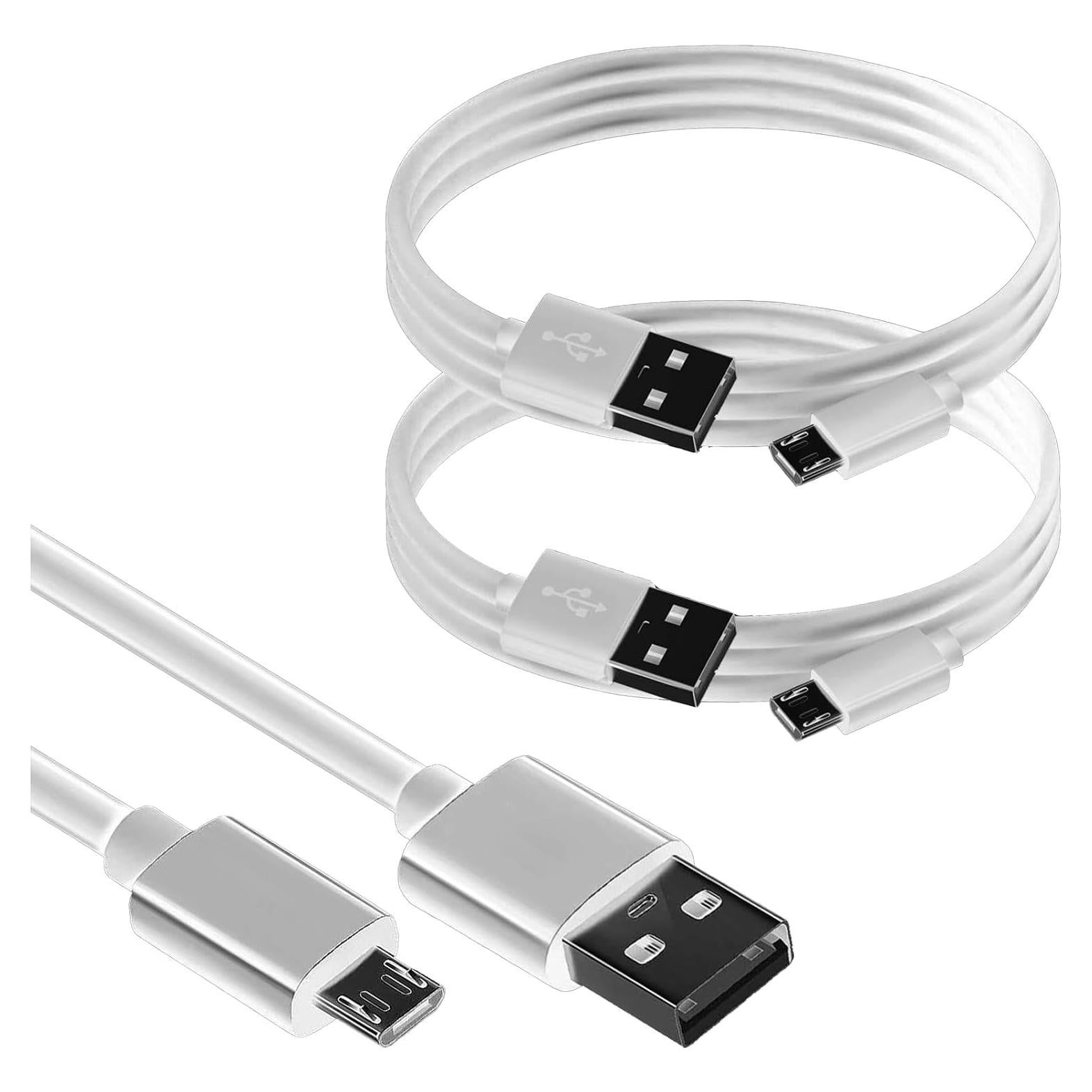 Cable MicroUSB Carga Rápida 2.0 1.8M Volt+ (2 Pack) Blanco