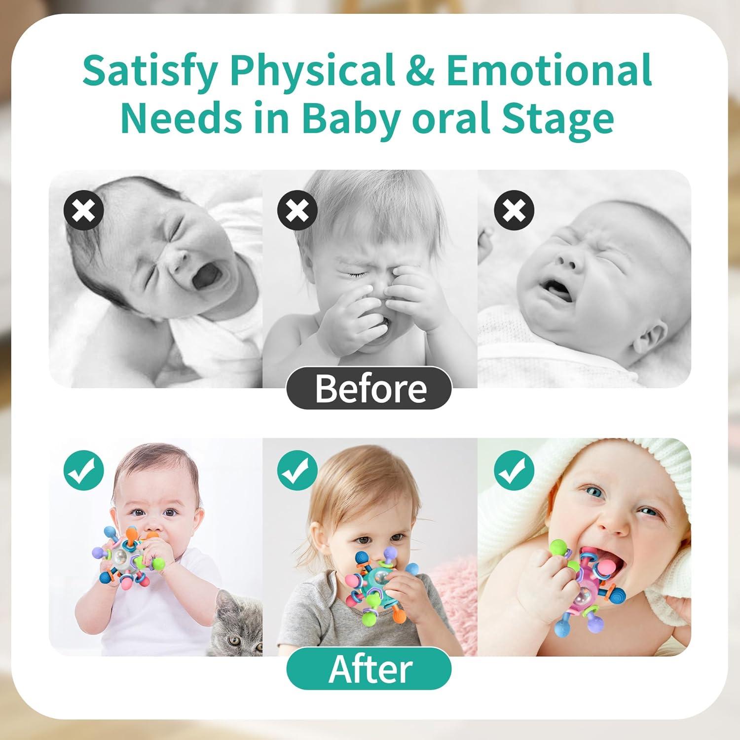 Juguete de Dentición Montessori MonoTele Verde 0-12 Meses