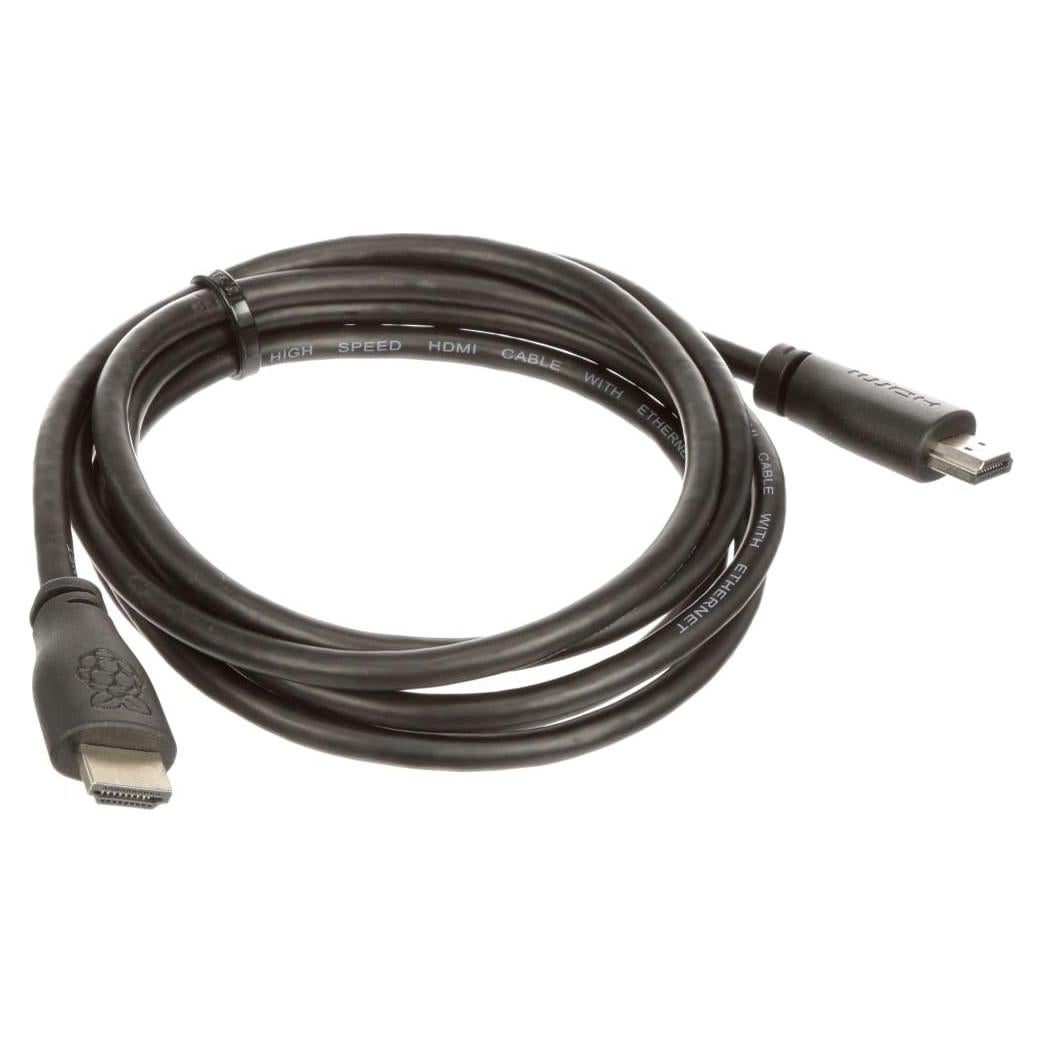 Cable HDMI Negro Raspberry Pi 2m - Paquete de 5 Unidades