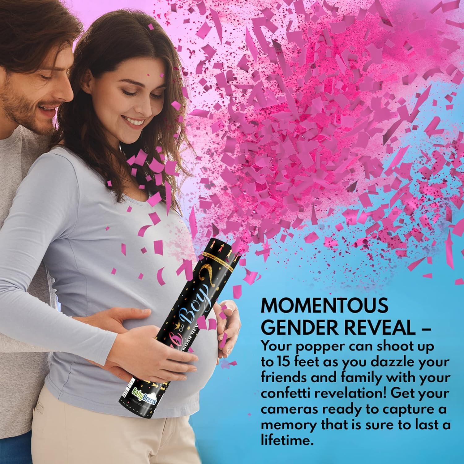 Cañón de Confeti Biodegradable BabyBreeze 4 Rosas 15 pies