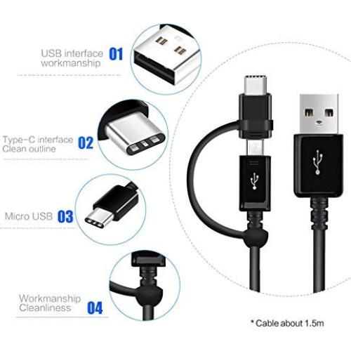 Cable de Datos USB 5A para Raspberry Pi 4 Modelo B+ Carga Rápida