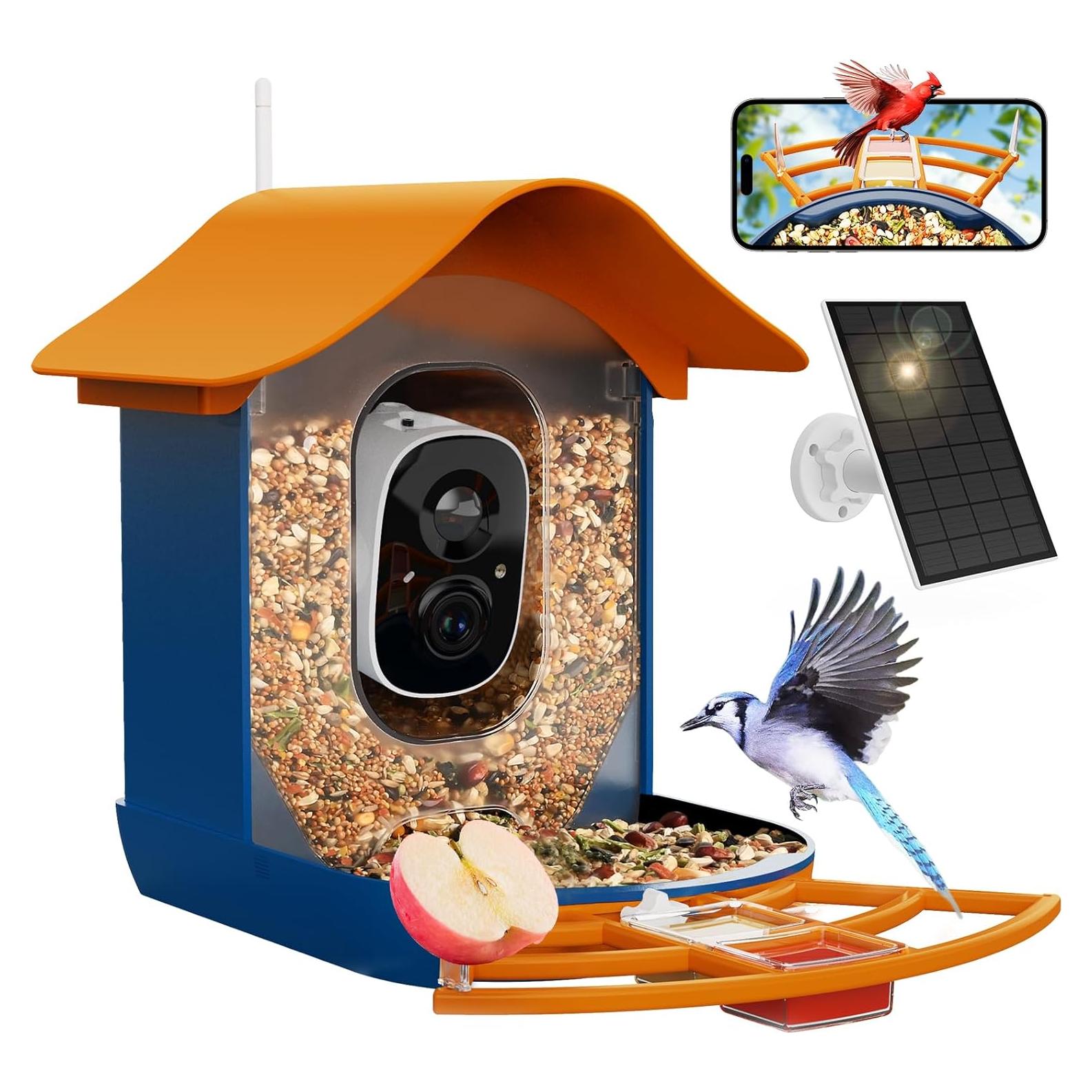 Comedero Inteligente PeckCam con Cámara 2K y Panel Solar