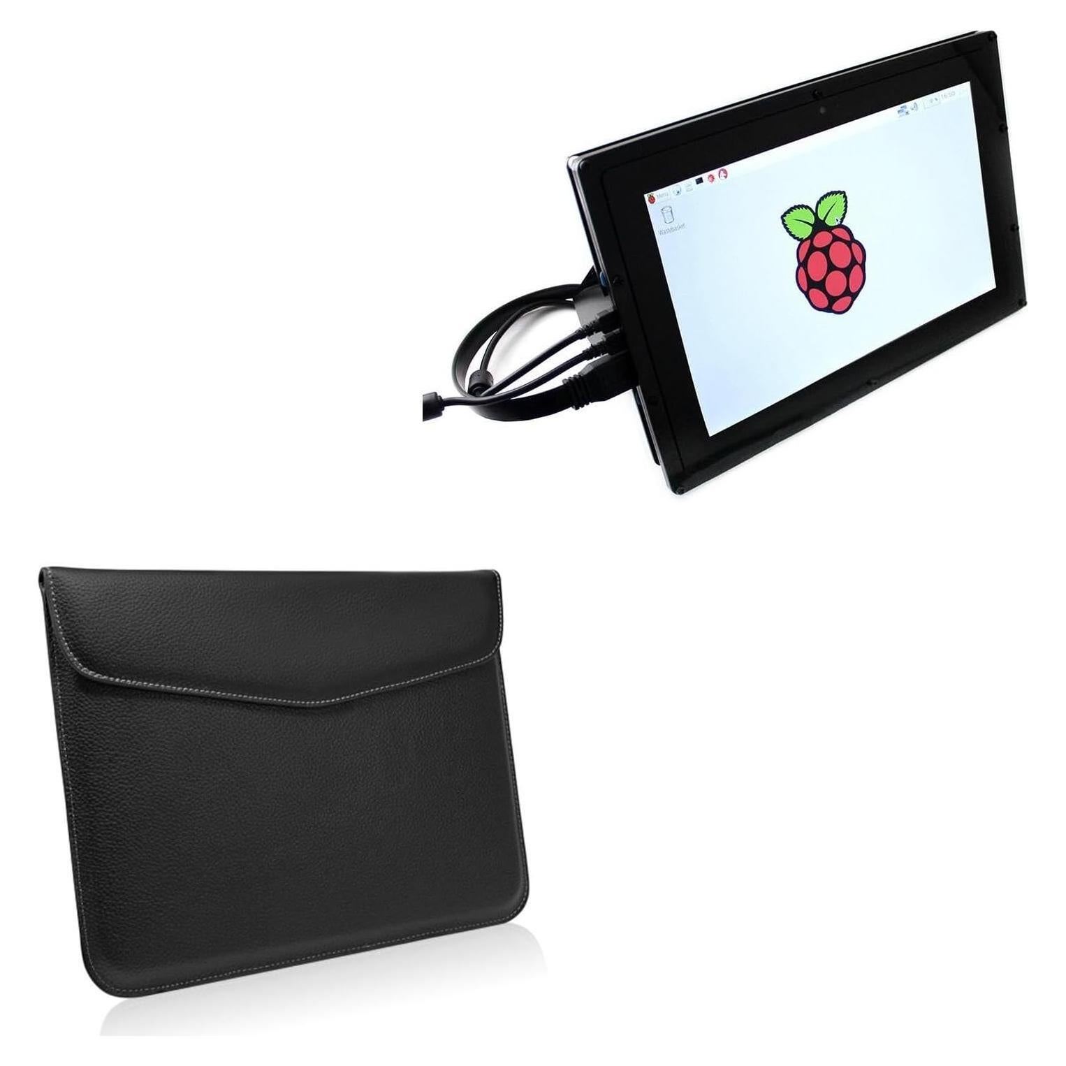 Funda BoxWave para Pantalla Raspberry Pi HMTECH 10.1" Cuero Negro