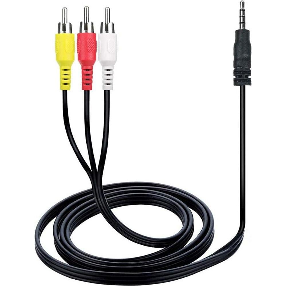 Cable AV 3.5mm a 3 RCA KONKIN BOO 1.52m para Televisión
