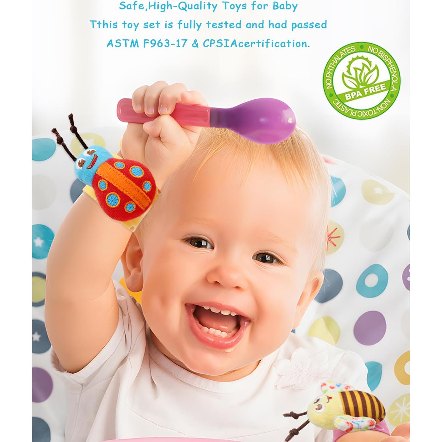 Set de Sonajeros Suaves Bloobloomax para Bebés 0-12 Meses