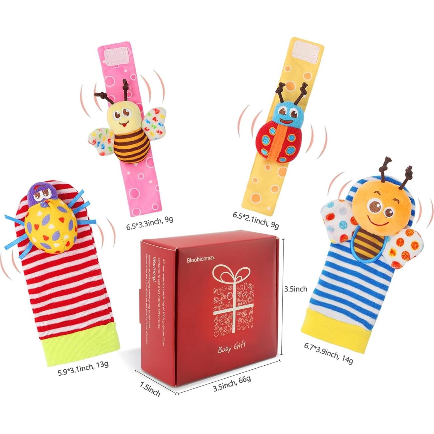 Set de Sonajeros Suaves Bloobloomax para Bebés 0-12 Meses