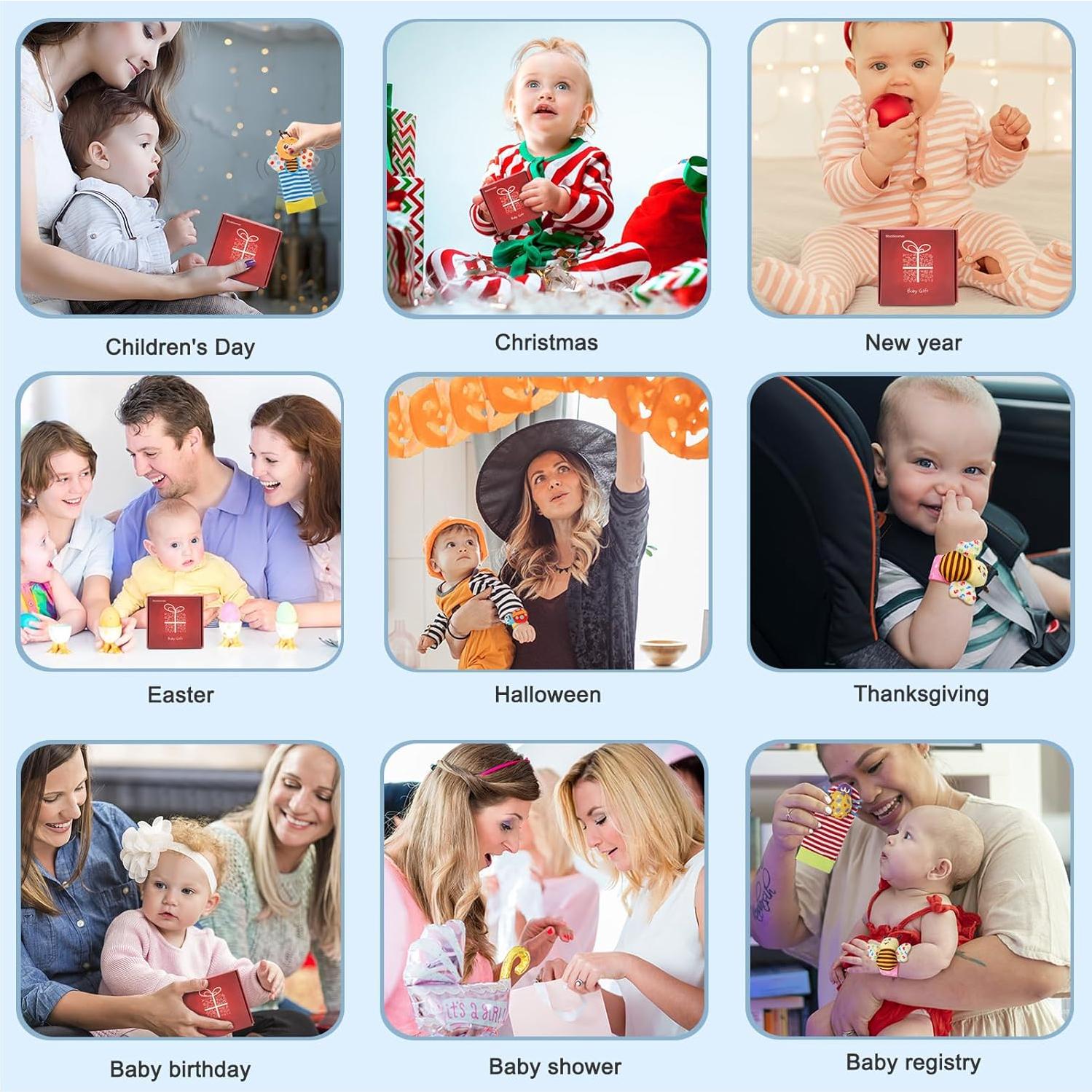 Set de Sonajeros Suaves Bloobloomax para Bebés 0-12 Meses