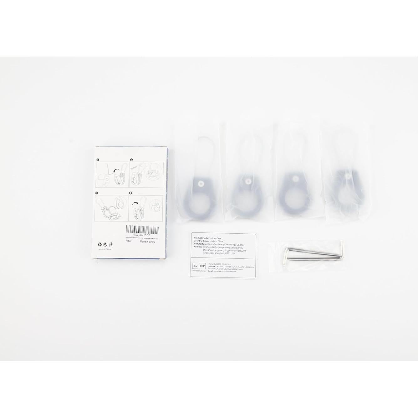 Soporte Seguro para AirTag SkyArmor - 4 Fundas con Cable de Acero