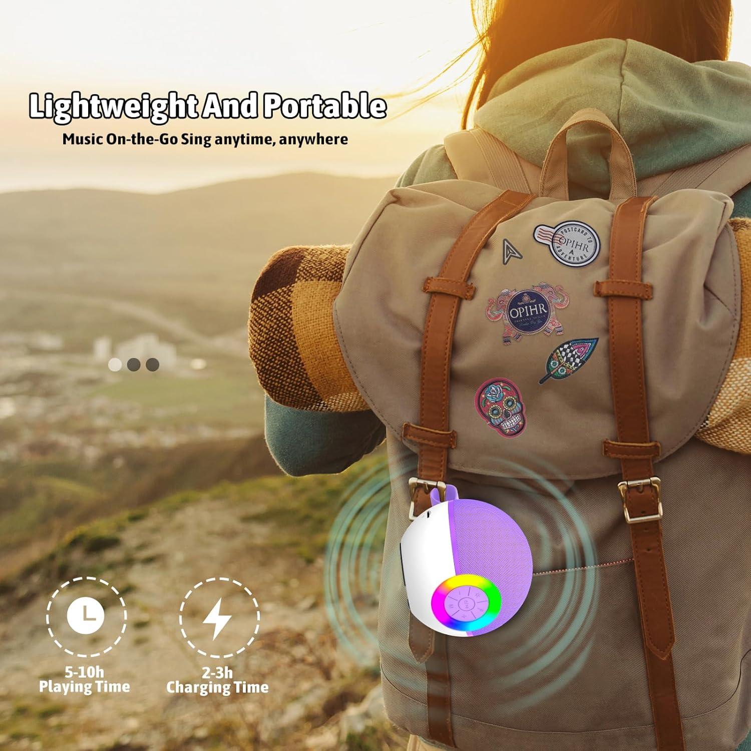 Máquina de Karaoke Heroange T97 Altavoz Bluetooth Púrpura