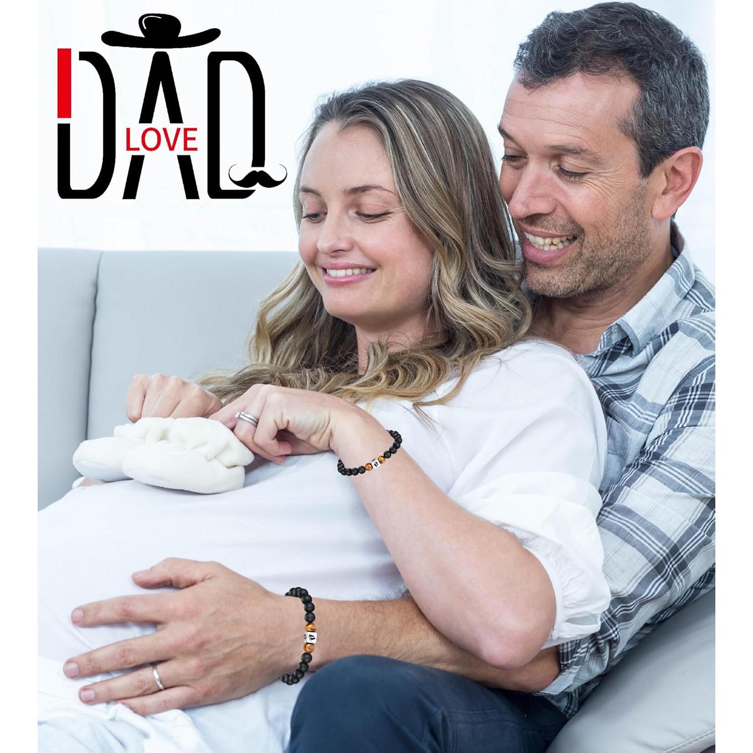 Pulsera para Papá a Punto de Ser TONY & SANDY - Gemas Naturales