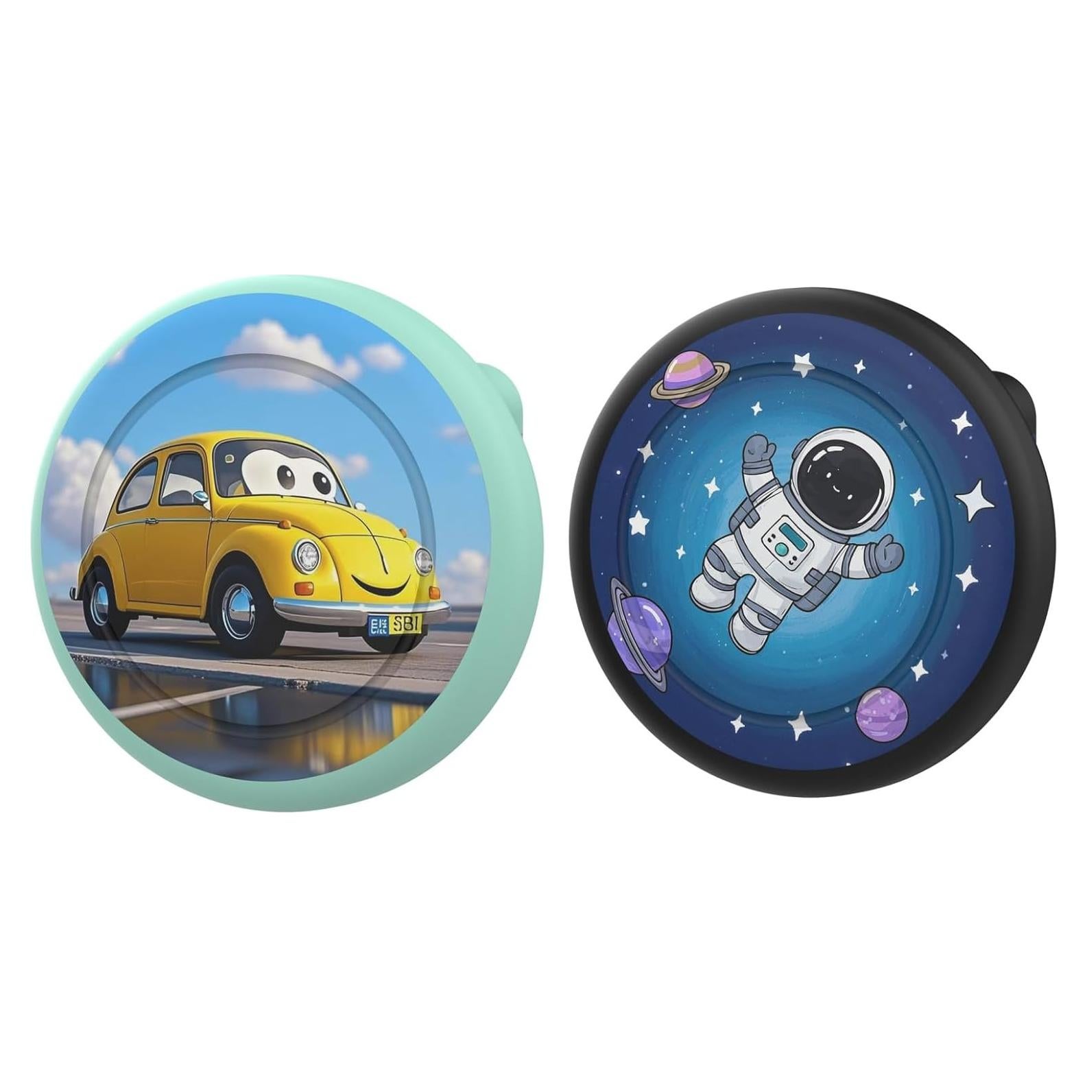 Funda de Silicona para AirTag Wagtune - 2 Pack Niños Astronauta y Coche