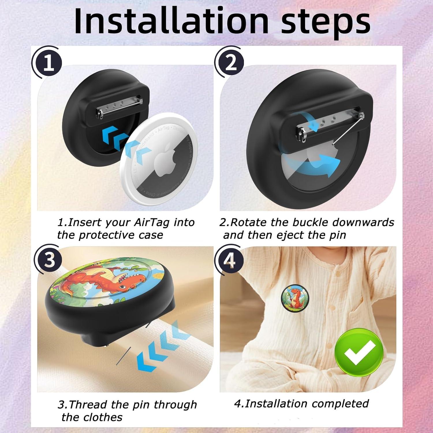 Funda de Silicona para AirTag Wagtune - 2 Pack Niños Astronauta y Coche