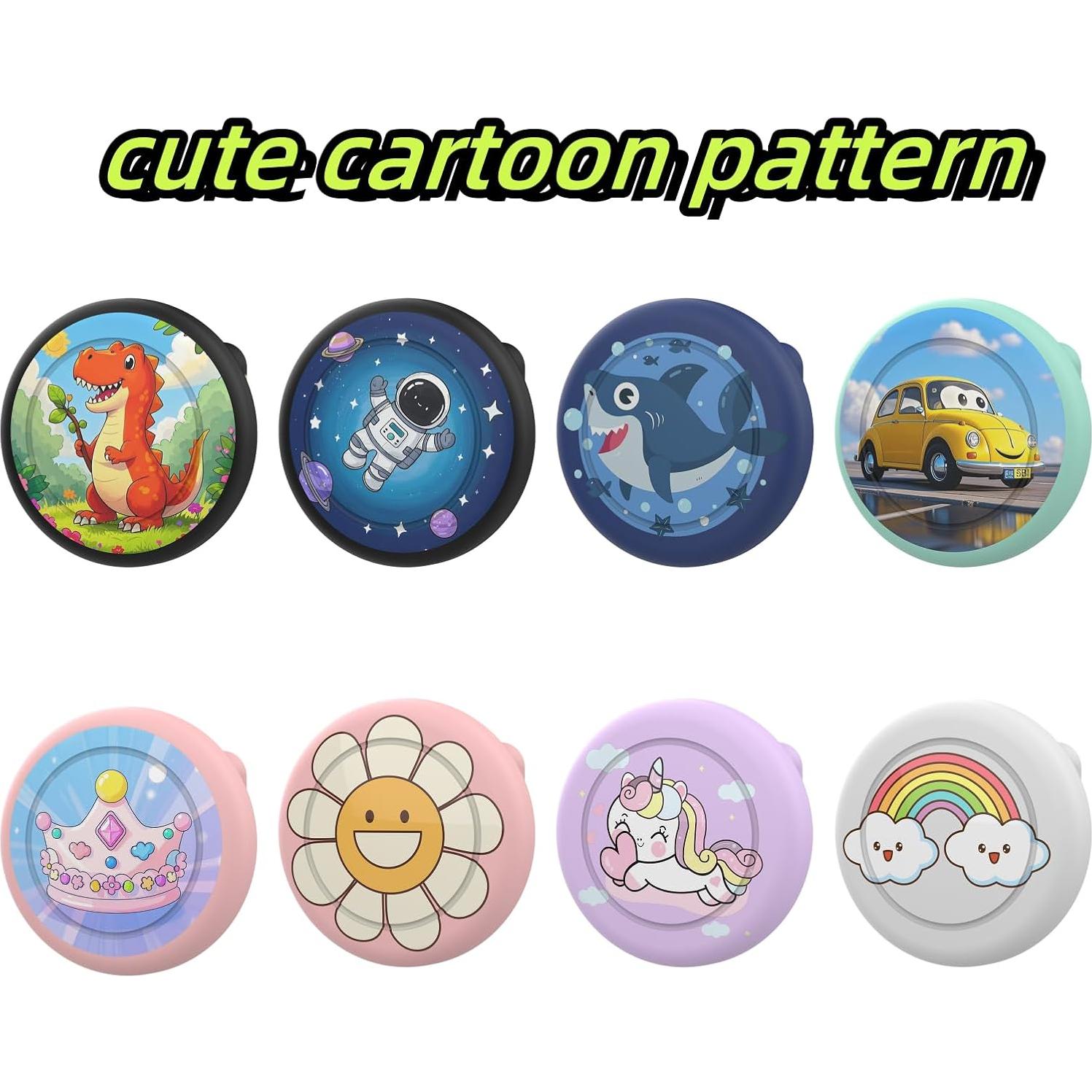 Funda de Silicona para AirTag Wagtune - 2 Pack Niños Astronauta y Coche