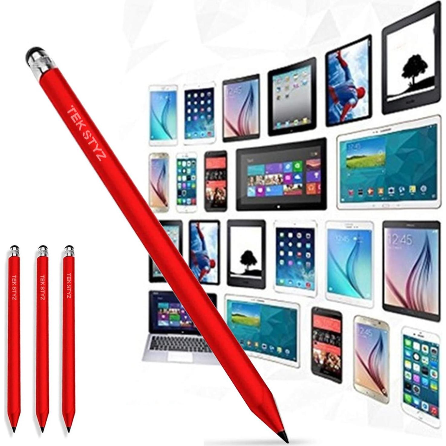 Lápiz Capacitivo 2 en 1 Tek Styz para Raspberry Pi Zero v1.3 - 3 Paquete Rojo