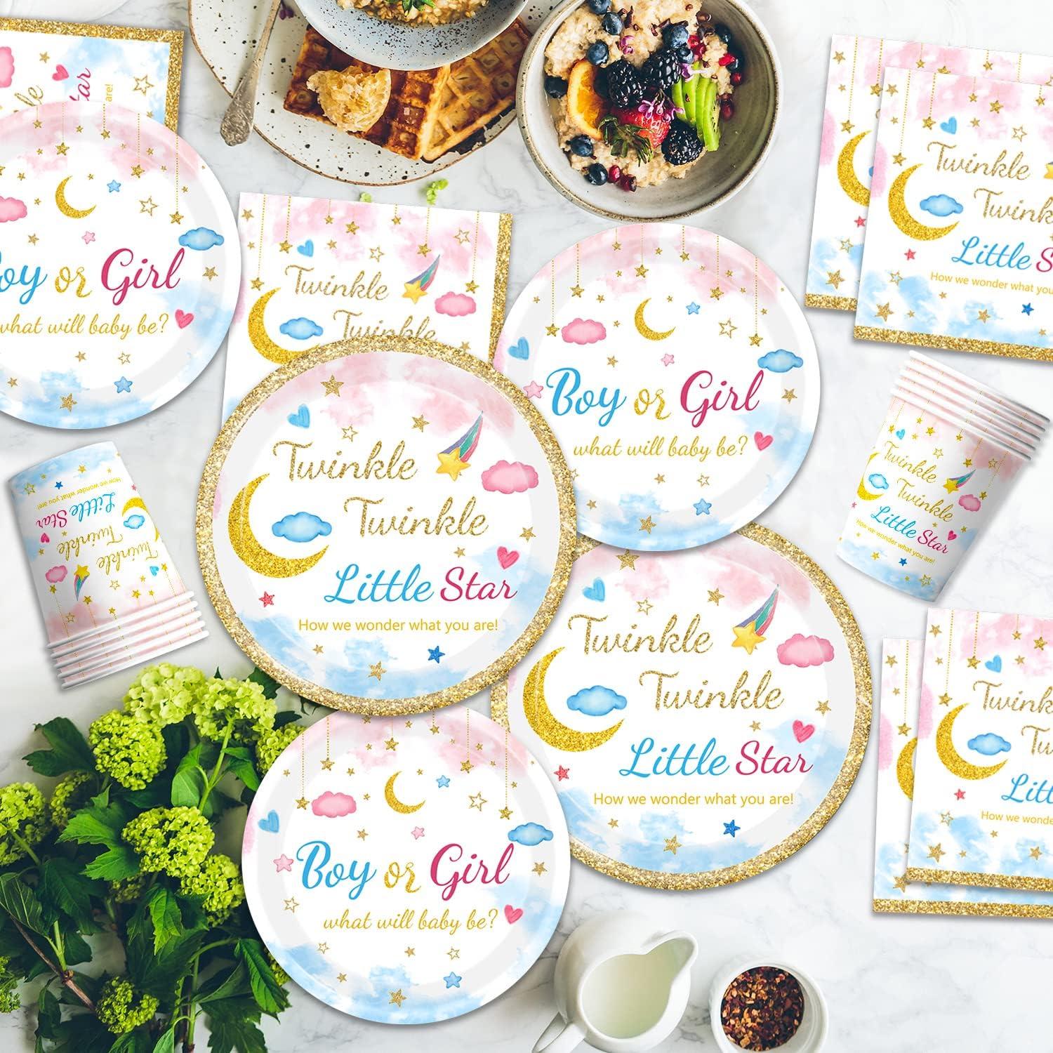 Set Fiesta Revelación de Género Oigco 96 Piezas Estrellas