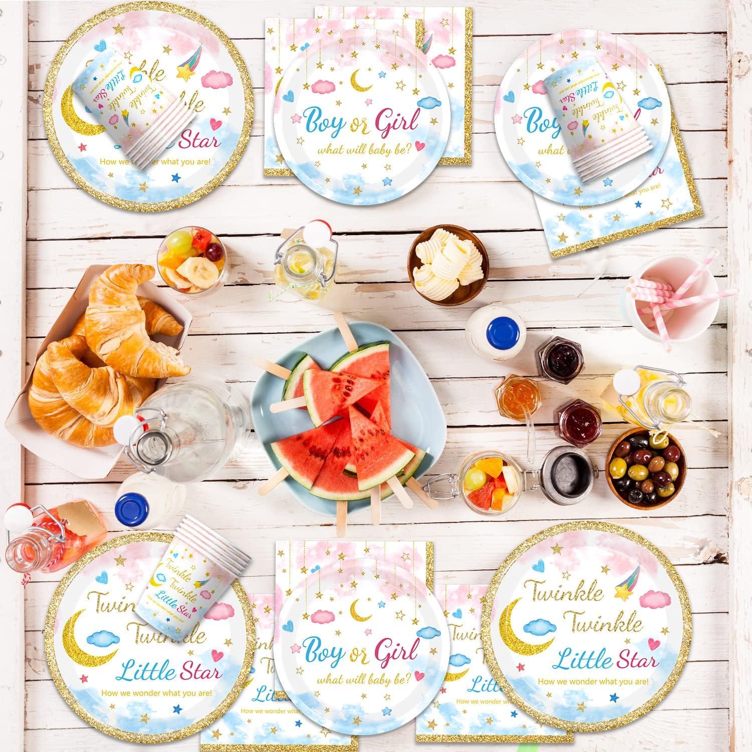 Set Fiesta Revelación de Género Oigco 96 Piezas Estrellas