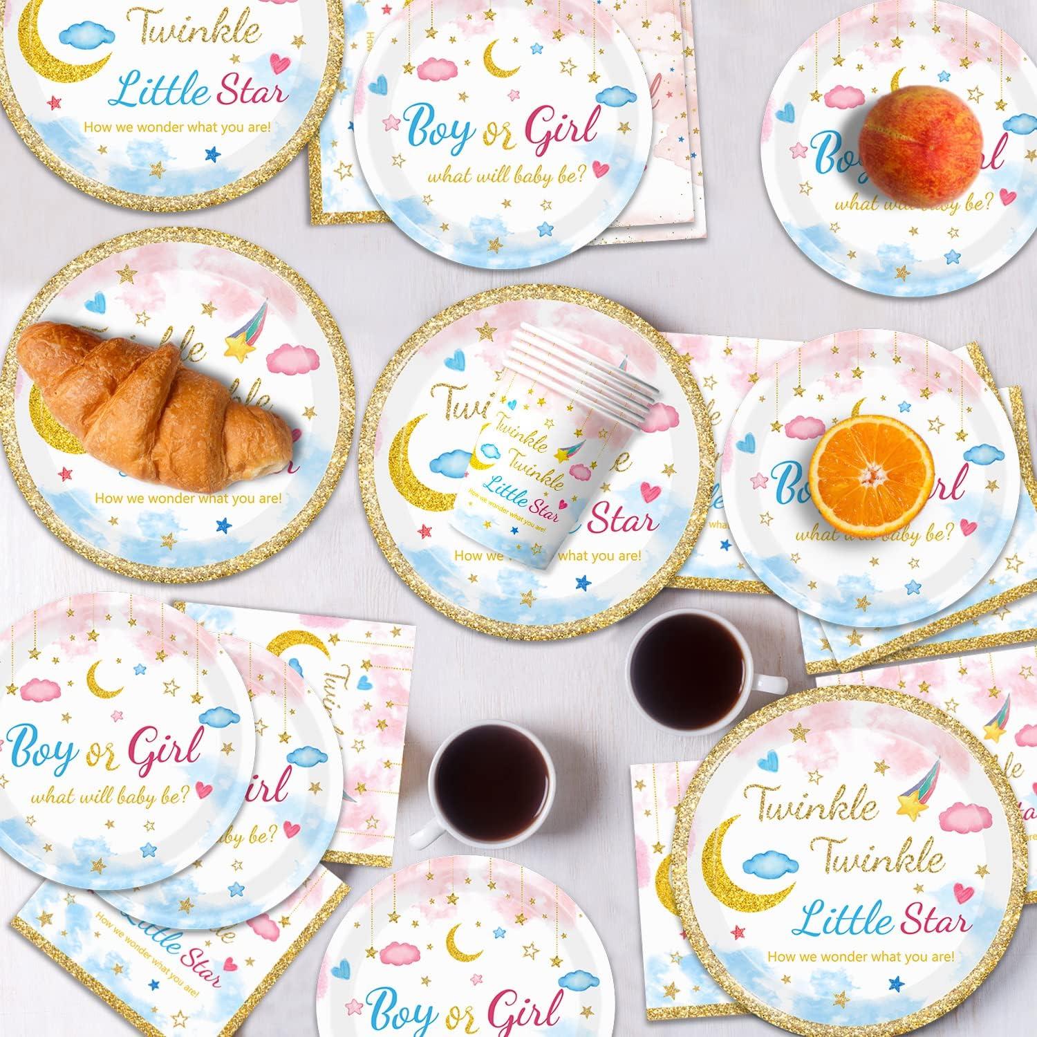 Set Fiesta Revelación de Género Oigco 96 Piezas Estrellas