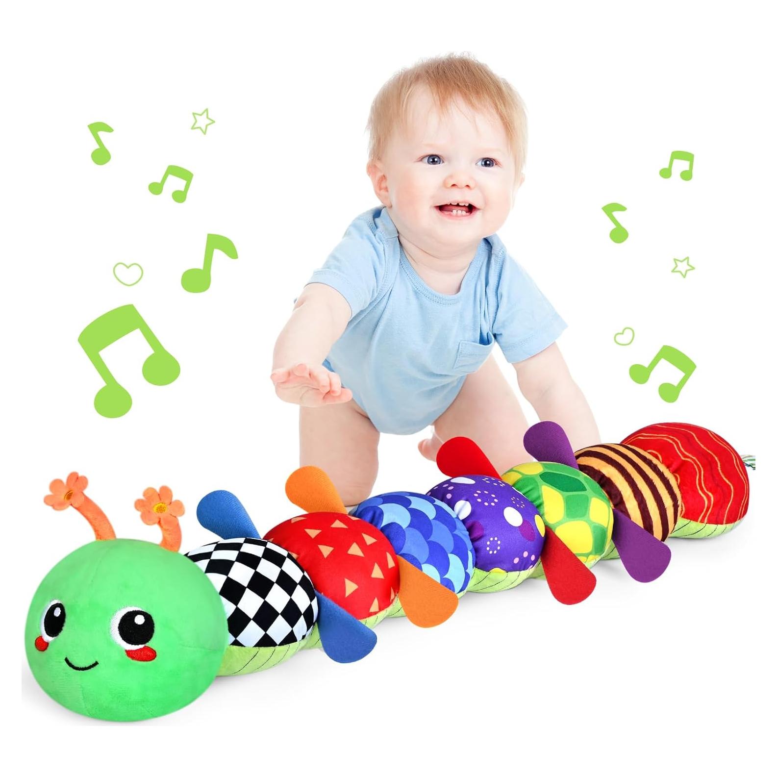 Juguete de Peluche Musical KMUYSL Oruga Verde 0-12 Meses