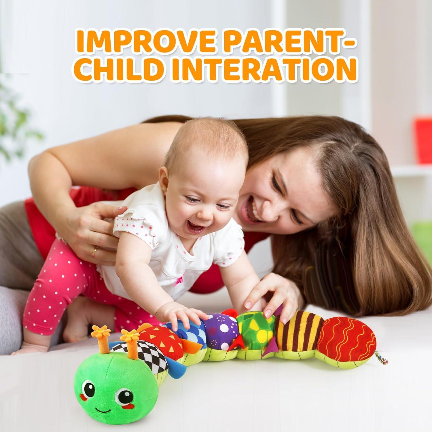 Juguete de Peluche Musical KMUYSL Oruga Verde 0-12 Meses