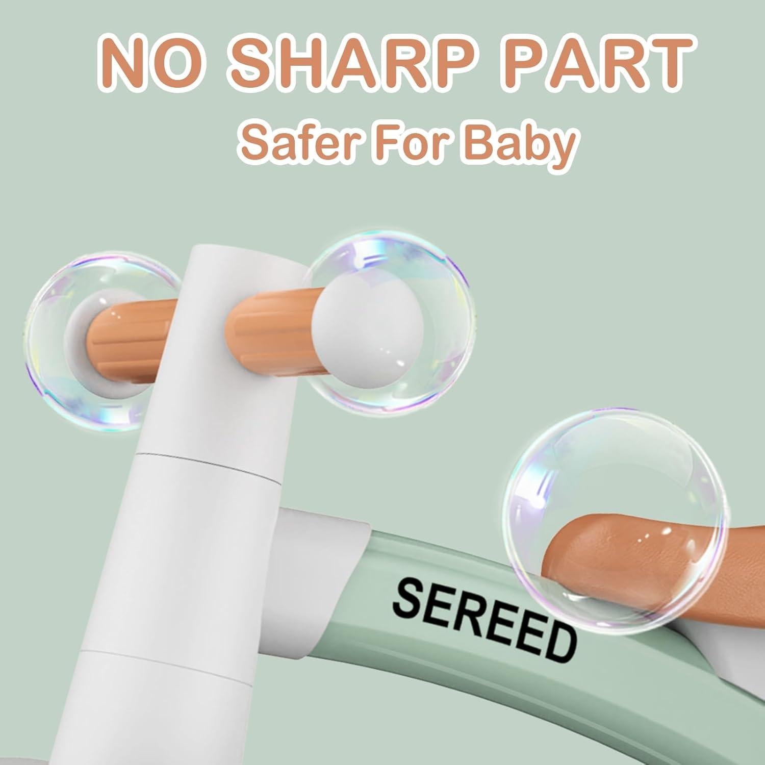 Bicicleta de Equilibrio SEREED Verde para Bebés 12-24 Meses