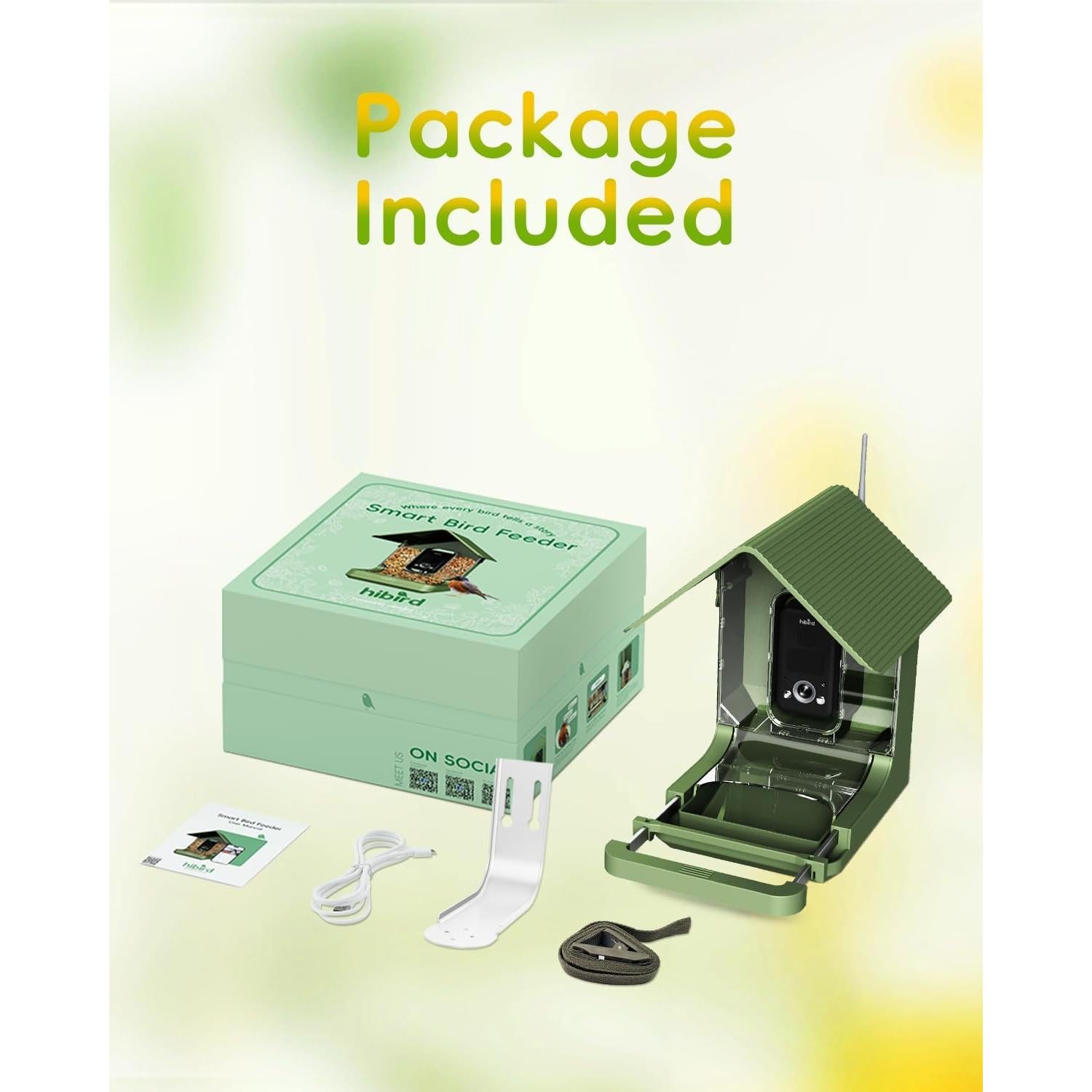 Alimentador de Aves Camojojo Hibird 4K HD con Cámara AI