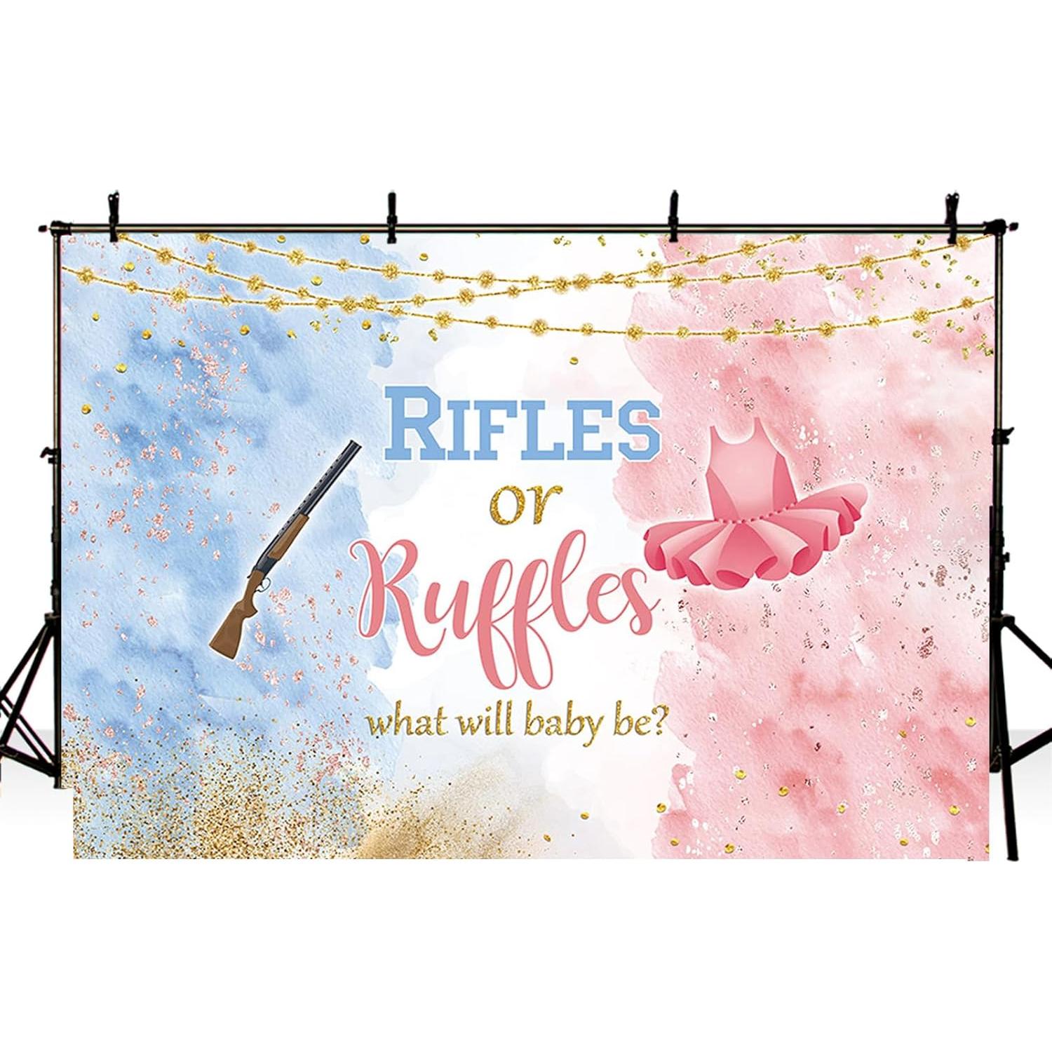 Fondo de Revelación Azul Rosa MEHOFOND 210x150cm Fiesta